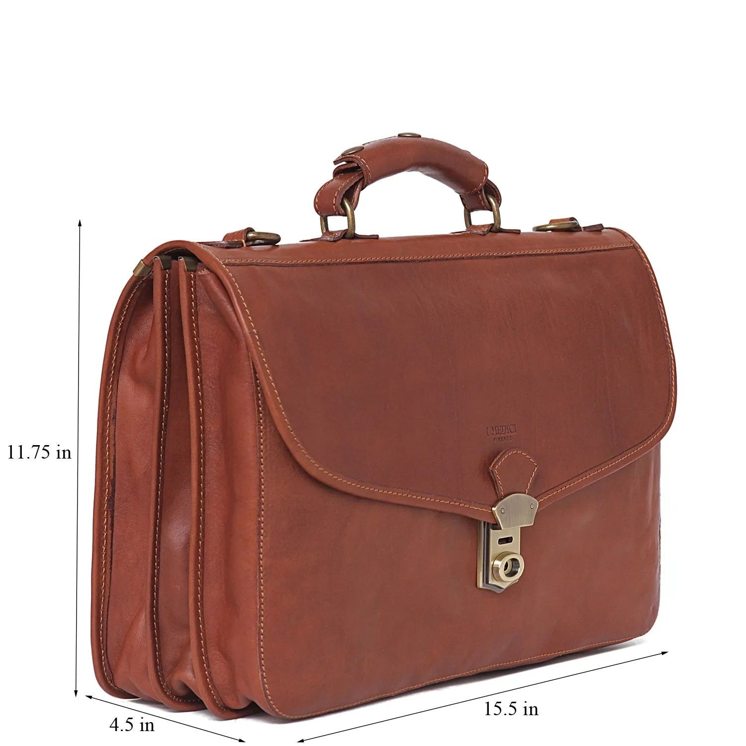 Scafaftti Triple Gusset Briefcase sold by I Medici product image thumbnail 5