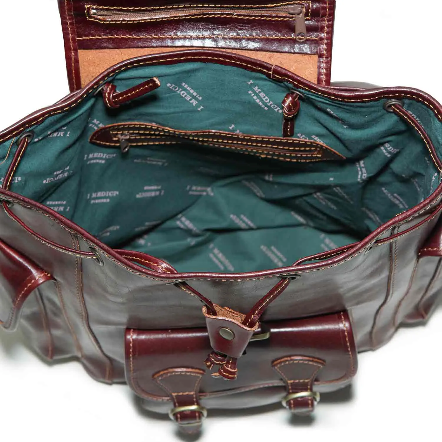 Rugged Elegance Italian Leather Backpack sold by I Medici product image thumbnail 2