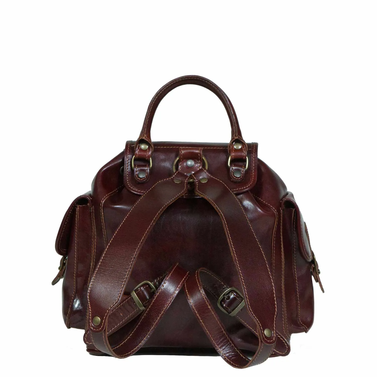 Rugged Elegance Italian Leather Backpack sold by I Medici product image thumbnail 4