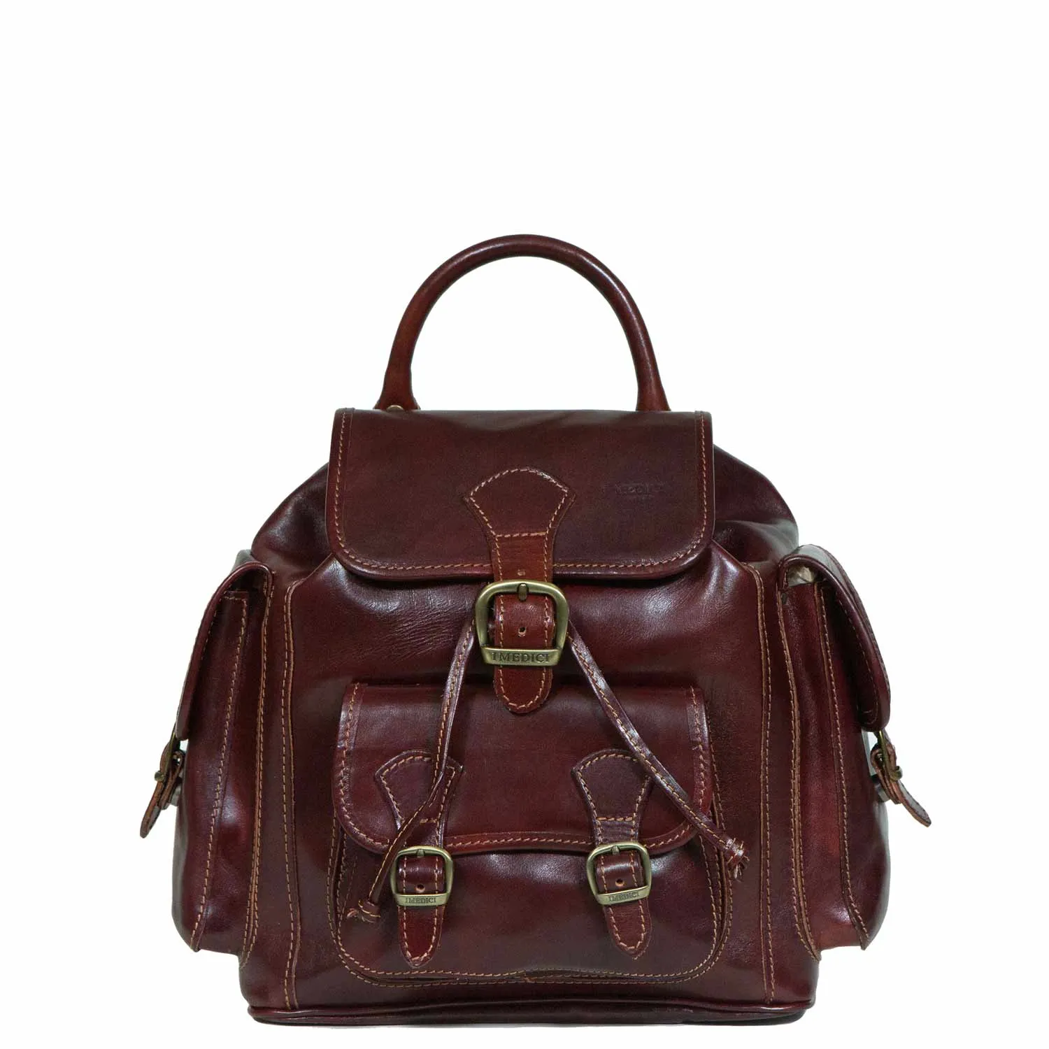 Rugged Elegance Italian Leather Backpack sold by I Medici