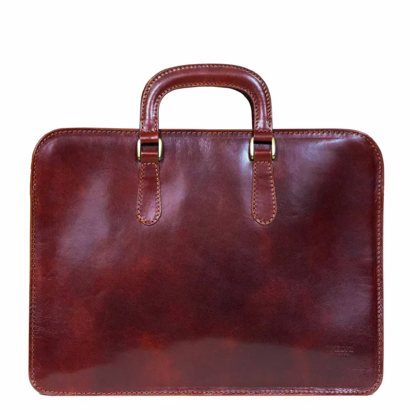 Palermo Single Gusset Slim Briefcase, Document Case made by I Medici