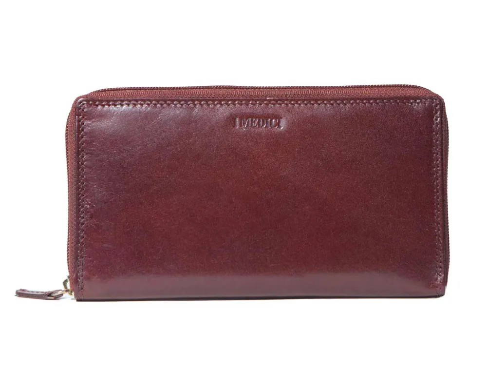 Norina Zipper Clutch Wallet for Women made by I Medici