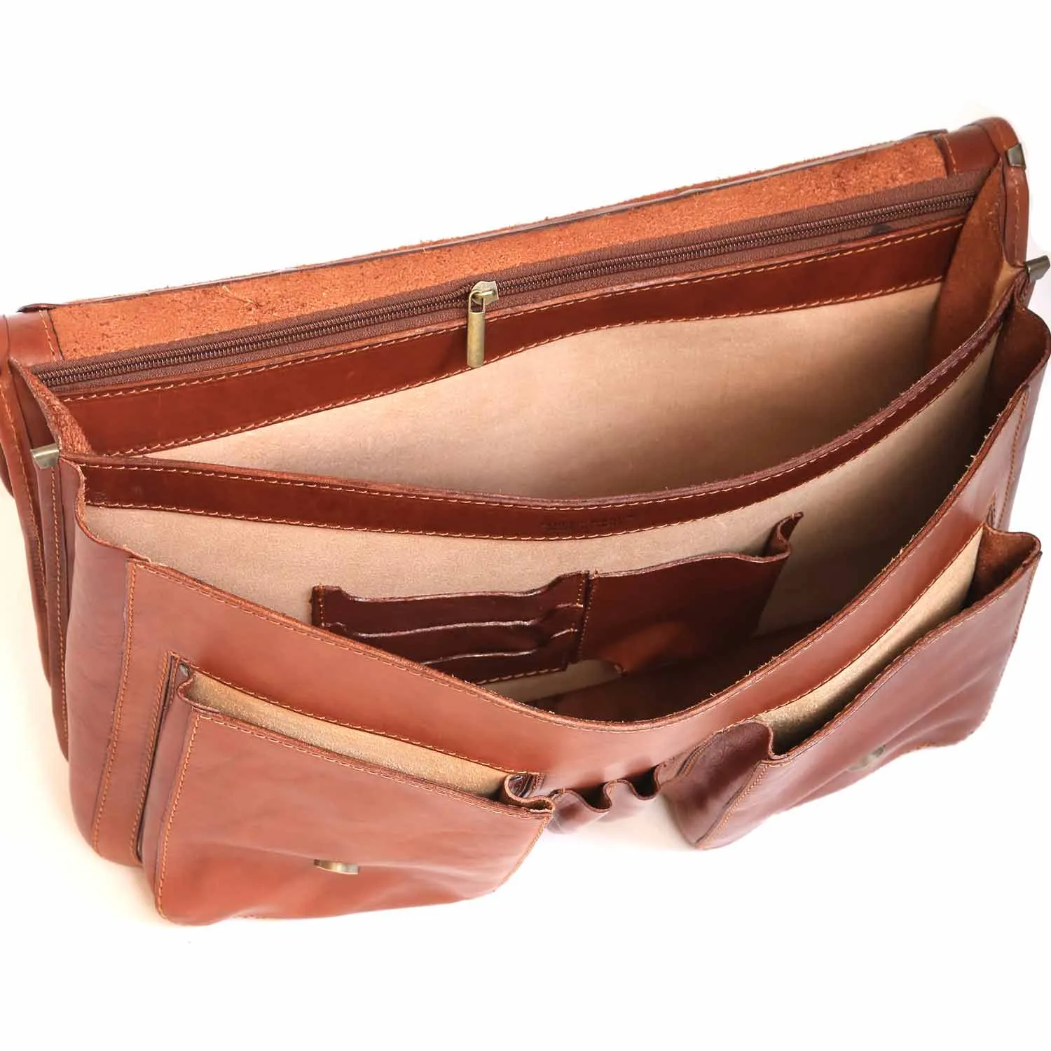 Cartella Scoula Italian Leather Briefcase sold by I Medici product image thumbnail 2