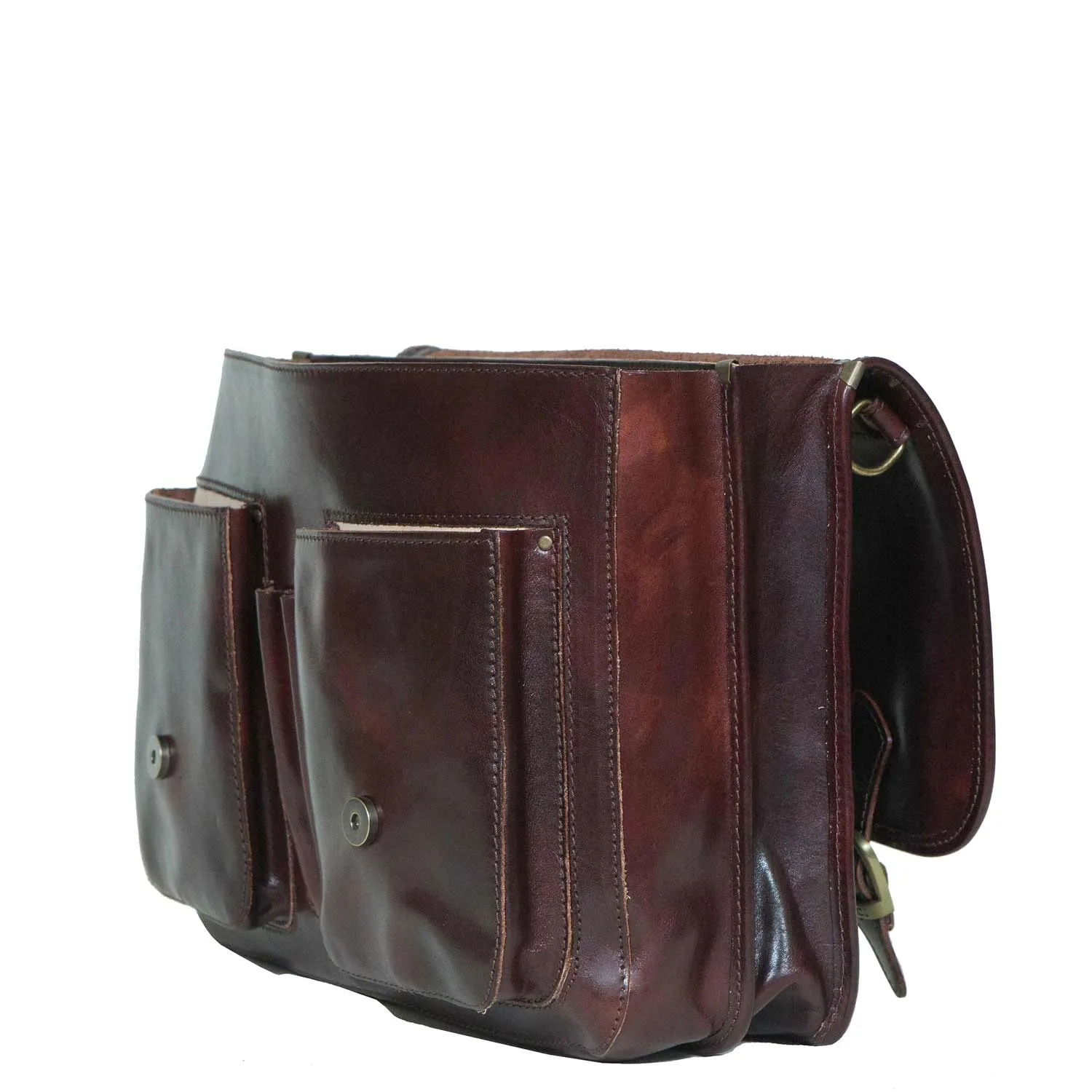 Cartella Scoula Italian Leather Briefcase sold by I Medici product image thumbnail 4