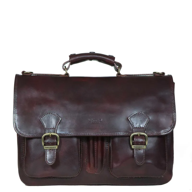 Cartella Scoula Italian Leather Briefcase made by I Medici