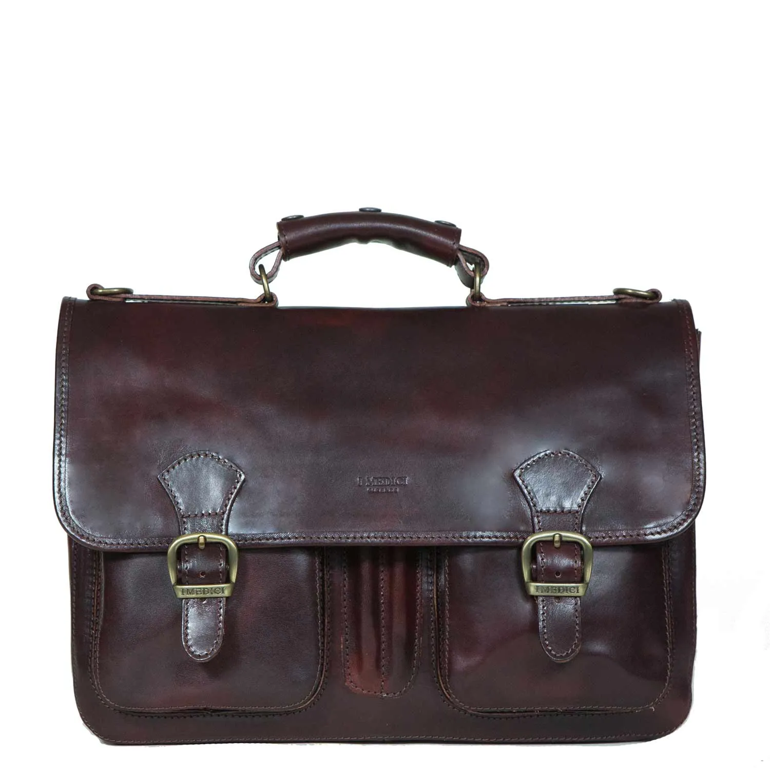 Cartella Scoula Italian Leather Briefcase sold by I Medici
