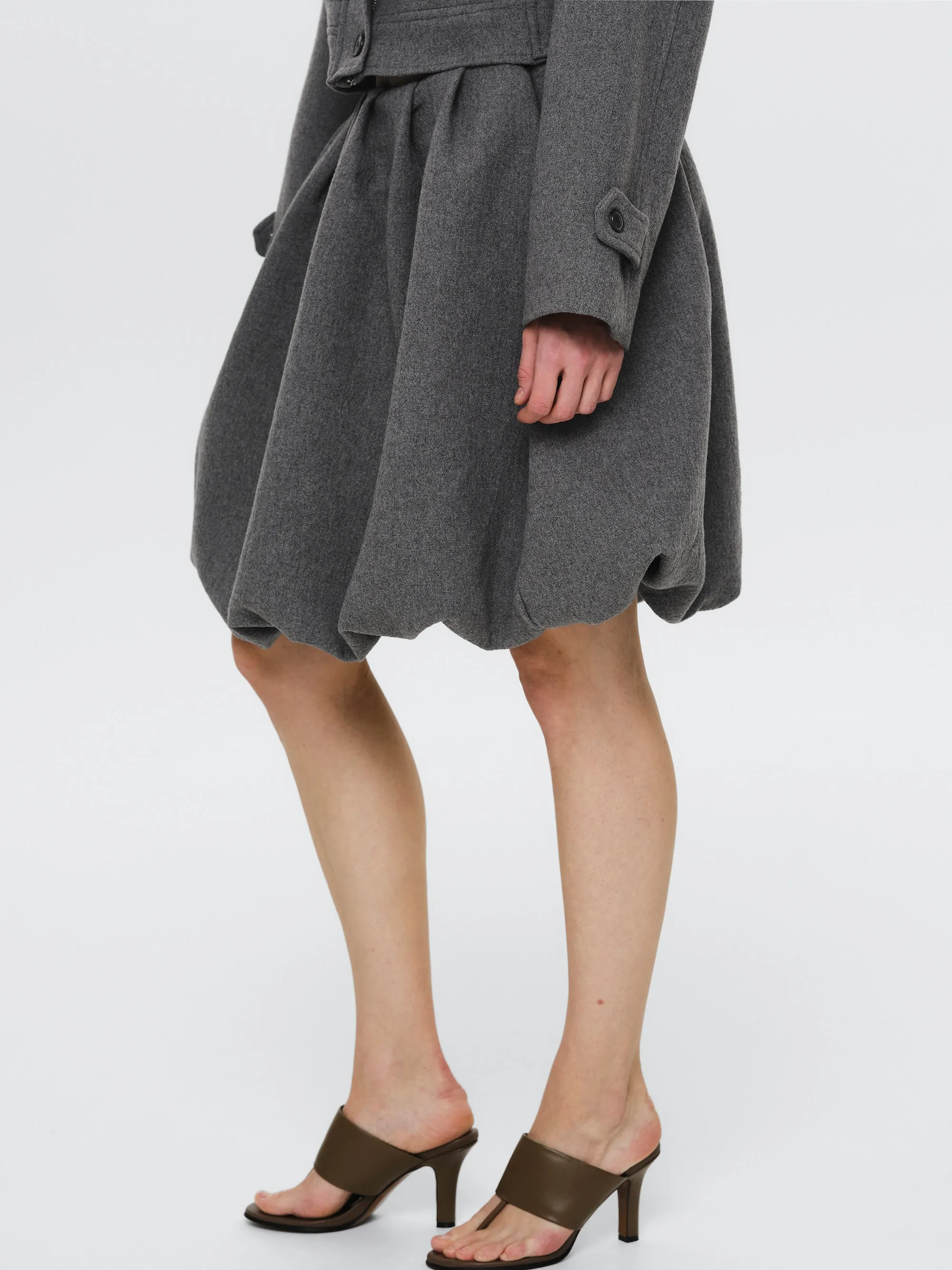 Elastic Waist Bubble Skirt, Grey sold by Source Unknown product image thumbnail 3