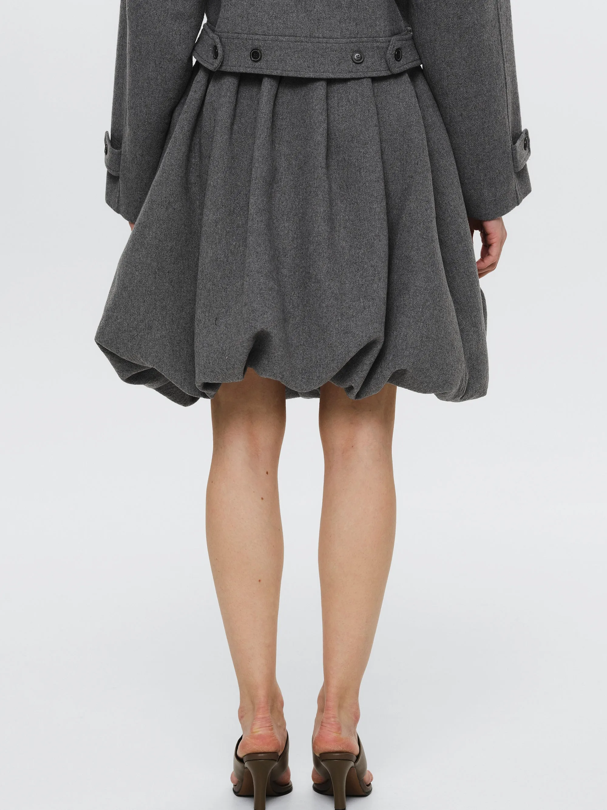 Elastic Waist Bubble Skirt, Grey sold by Source Unknown product image thumbnail 4