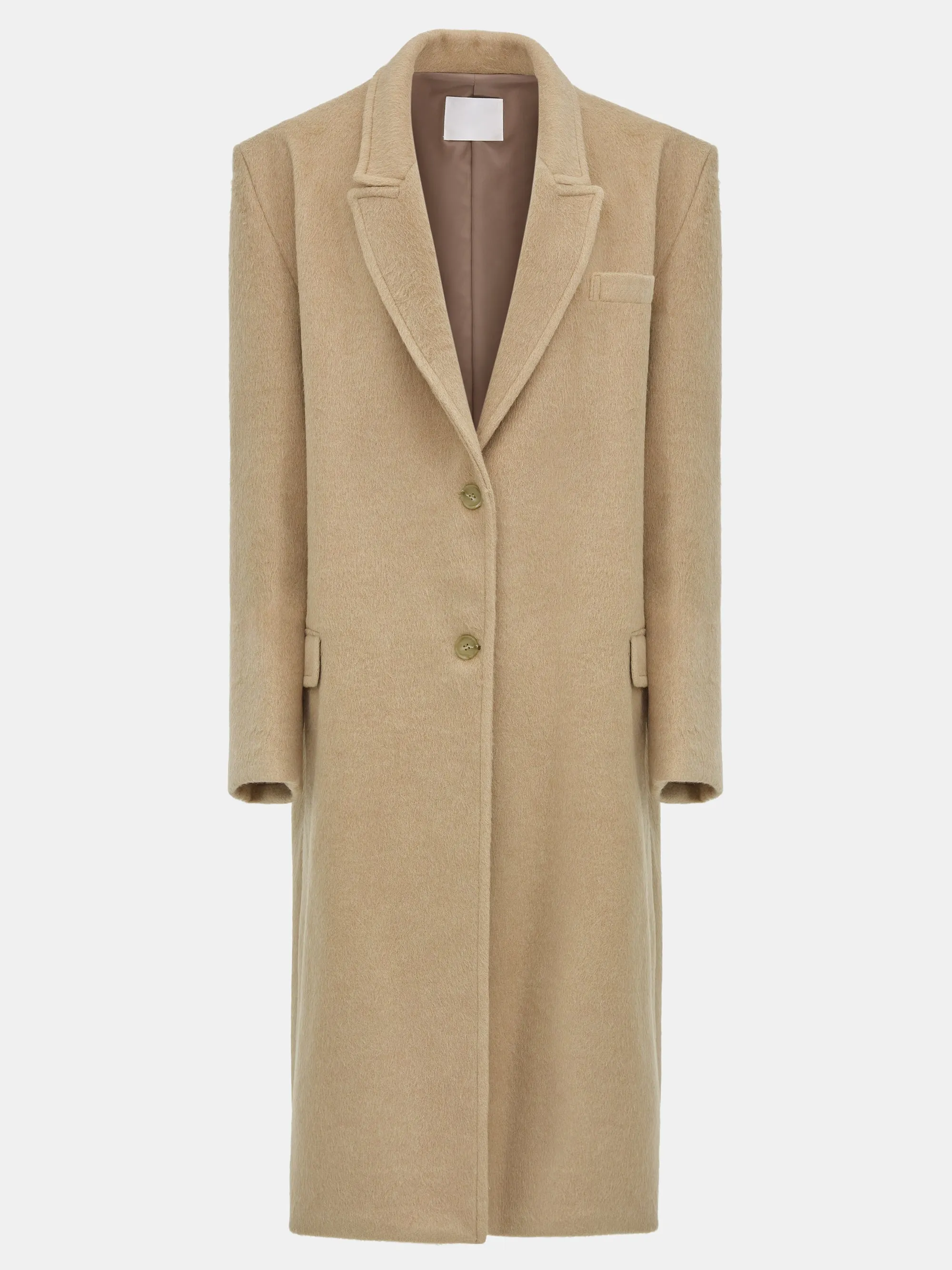 Oversized Brushed Coat, Beige sold by Source Unknown product image thumbnail 5