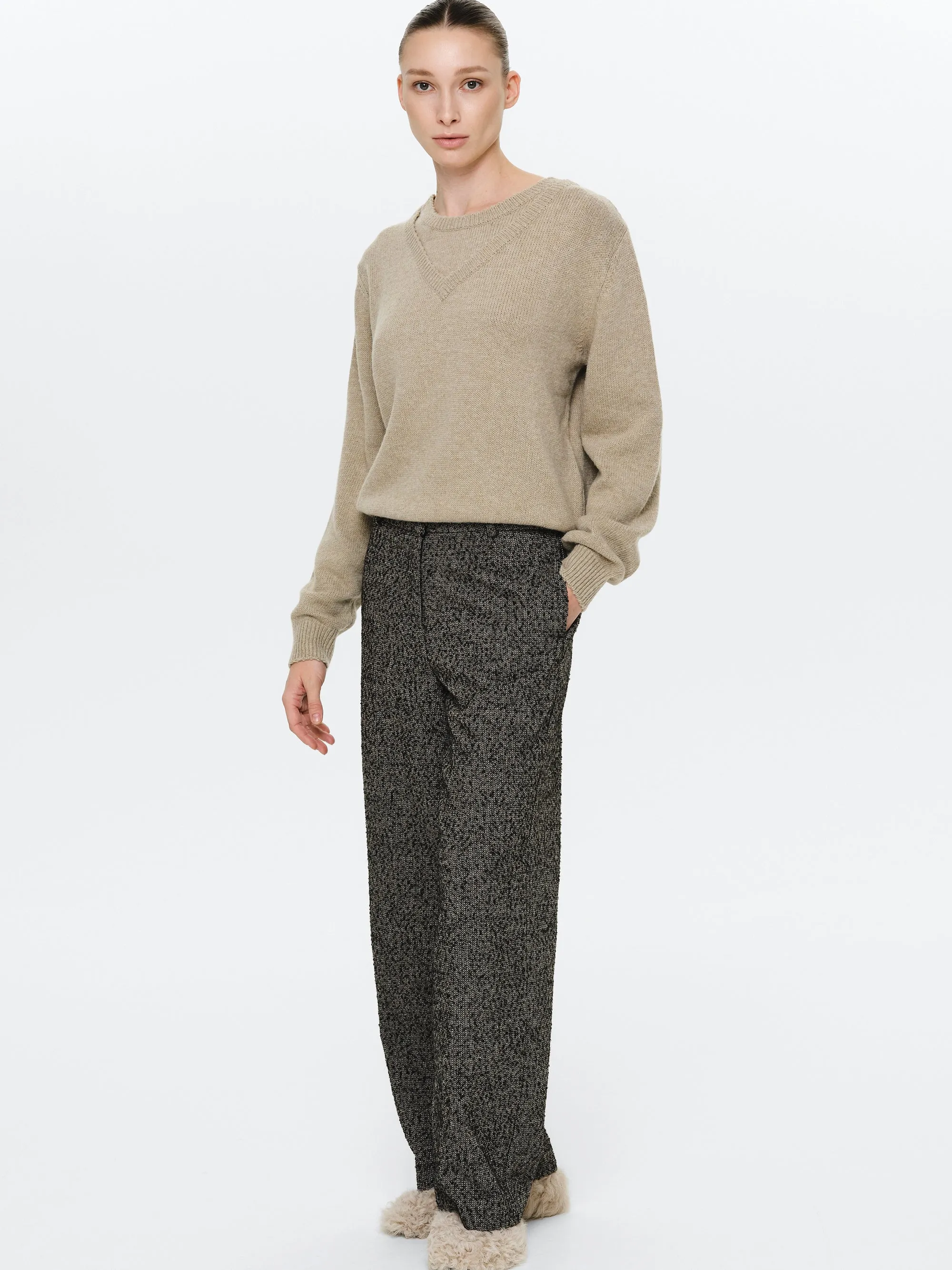 Wool-Blend Trousers, Black sold by Source Unknown product image thumbnail 3