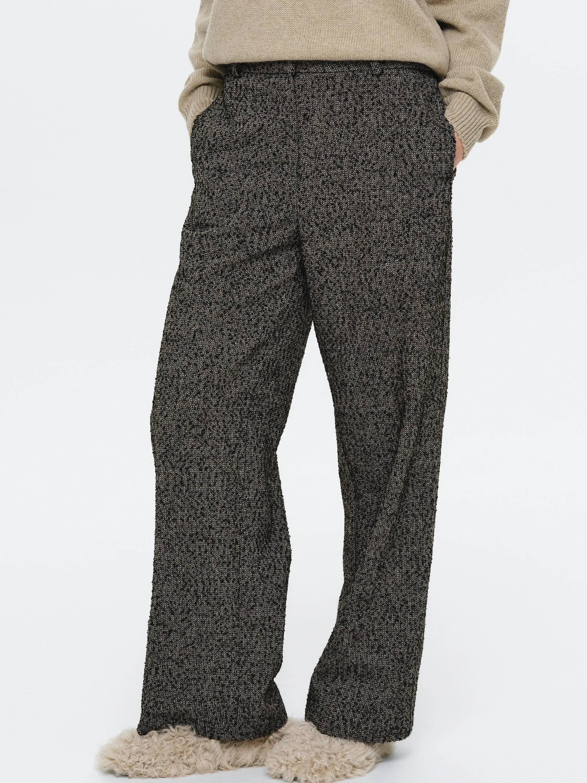 Wool-Blend Trousers, Black sold by Source Unknown product image thumbnail 2