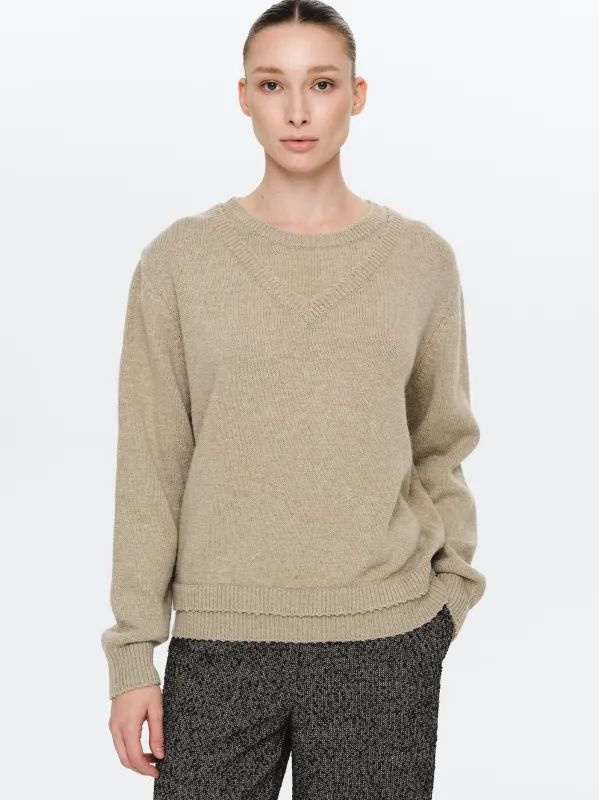 Double Layered Sweater, Beige sold by Source Unknown