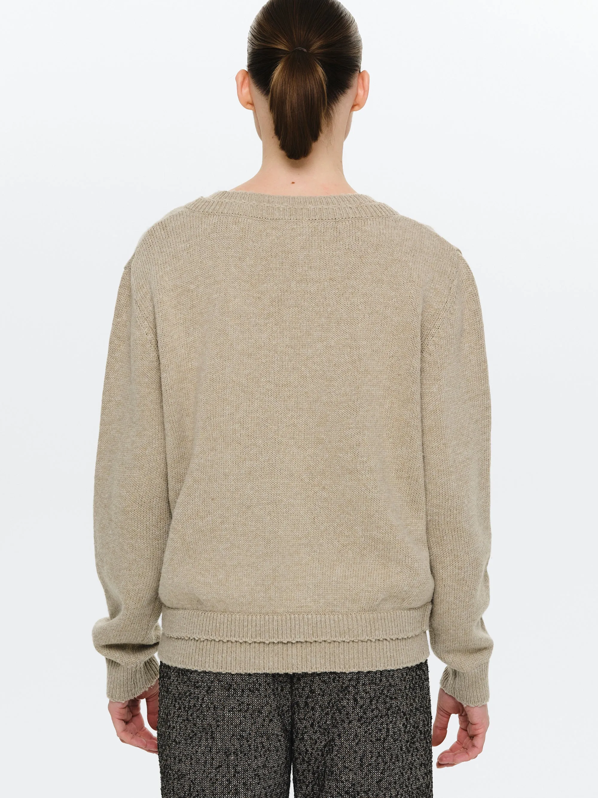 Double Layered Sweater, Beige sold by Source Unknown product image thumbnail 4