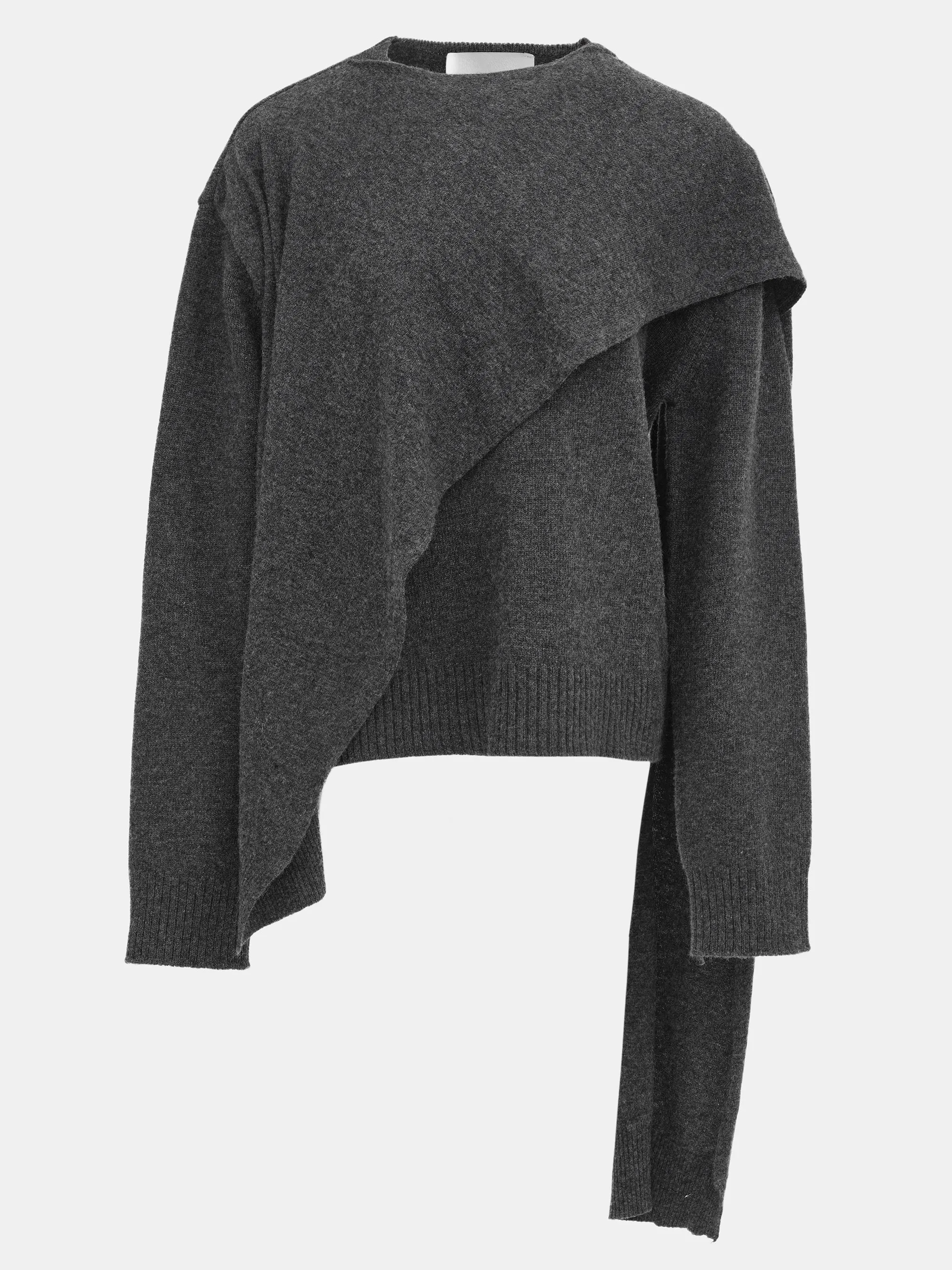 Asymmetric Collar Jumper, Charcoal sold by Source Unknown product image thumbnail 5