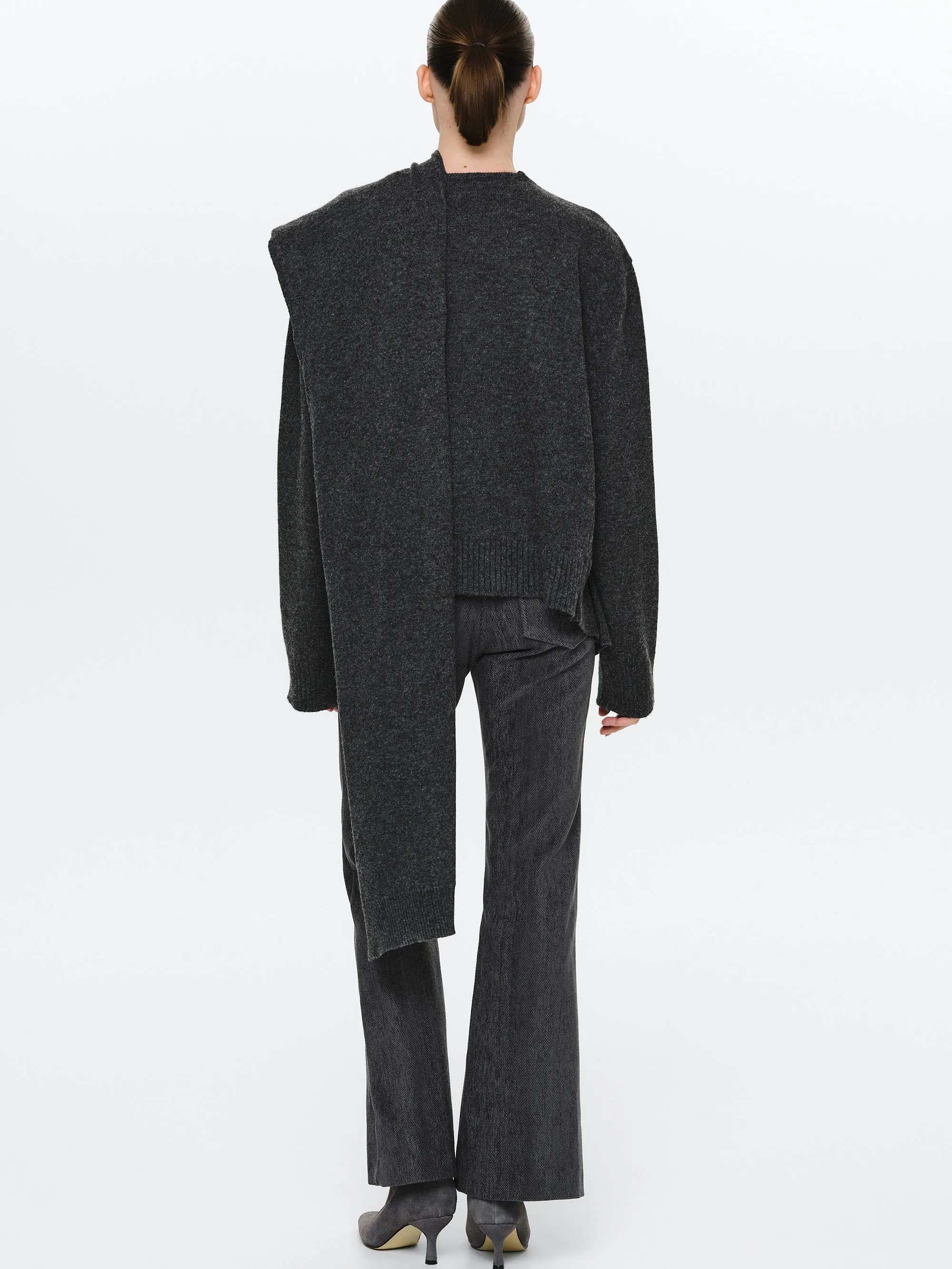 Asymmetric Collar Jumper, Charcoal sold by Source Unknown product image thumbnail 2