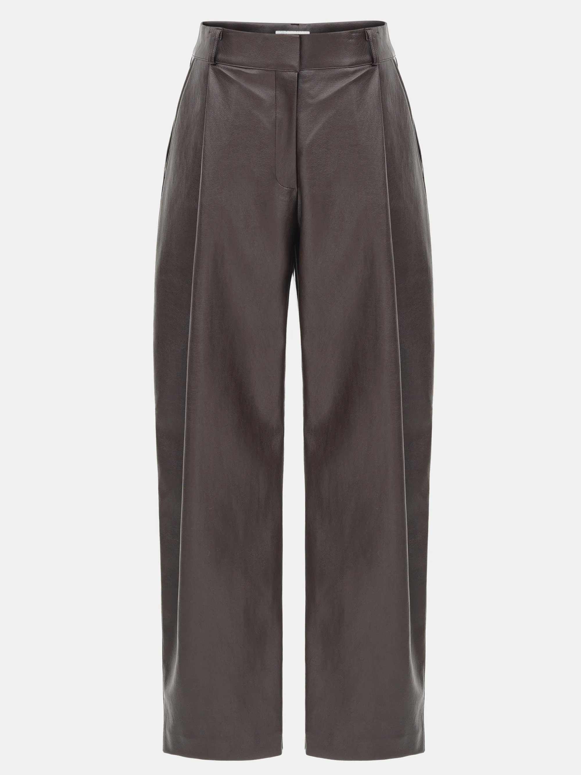 Faux-Leather Tapered Pants, Dark Plum sold by Source Unknown product image thumbnail 5