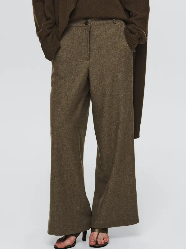 Button Suit Pants, Brown sold by Source Unknown
