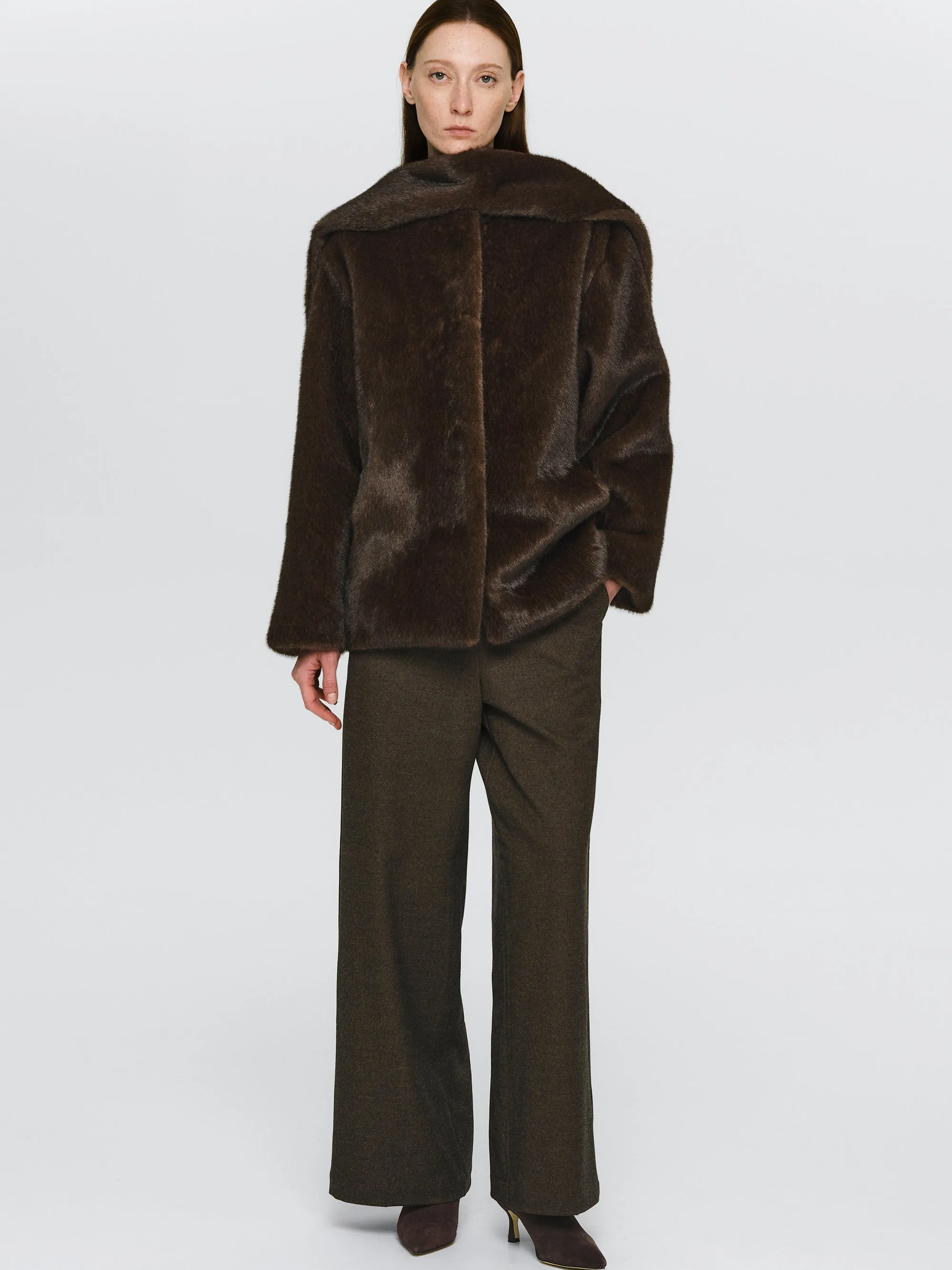 Button Tab Trousers, Brown sold by Source Unknown product image thumbnail 3