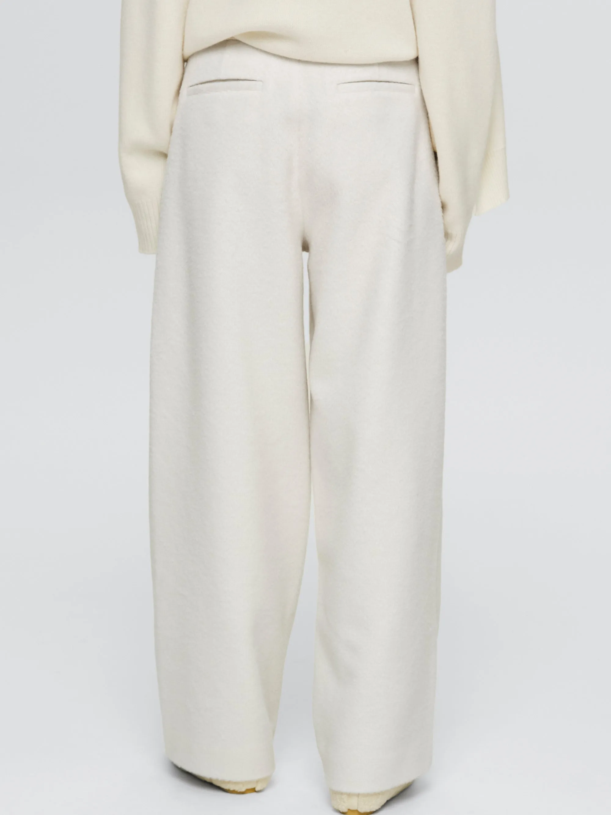 Brushed Tailored Trousers, Ivory sold by Source Unknown product image thumbnail 4