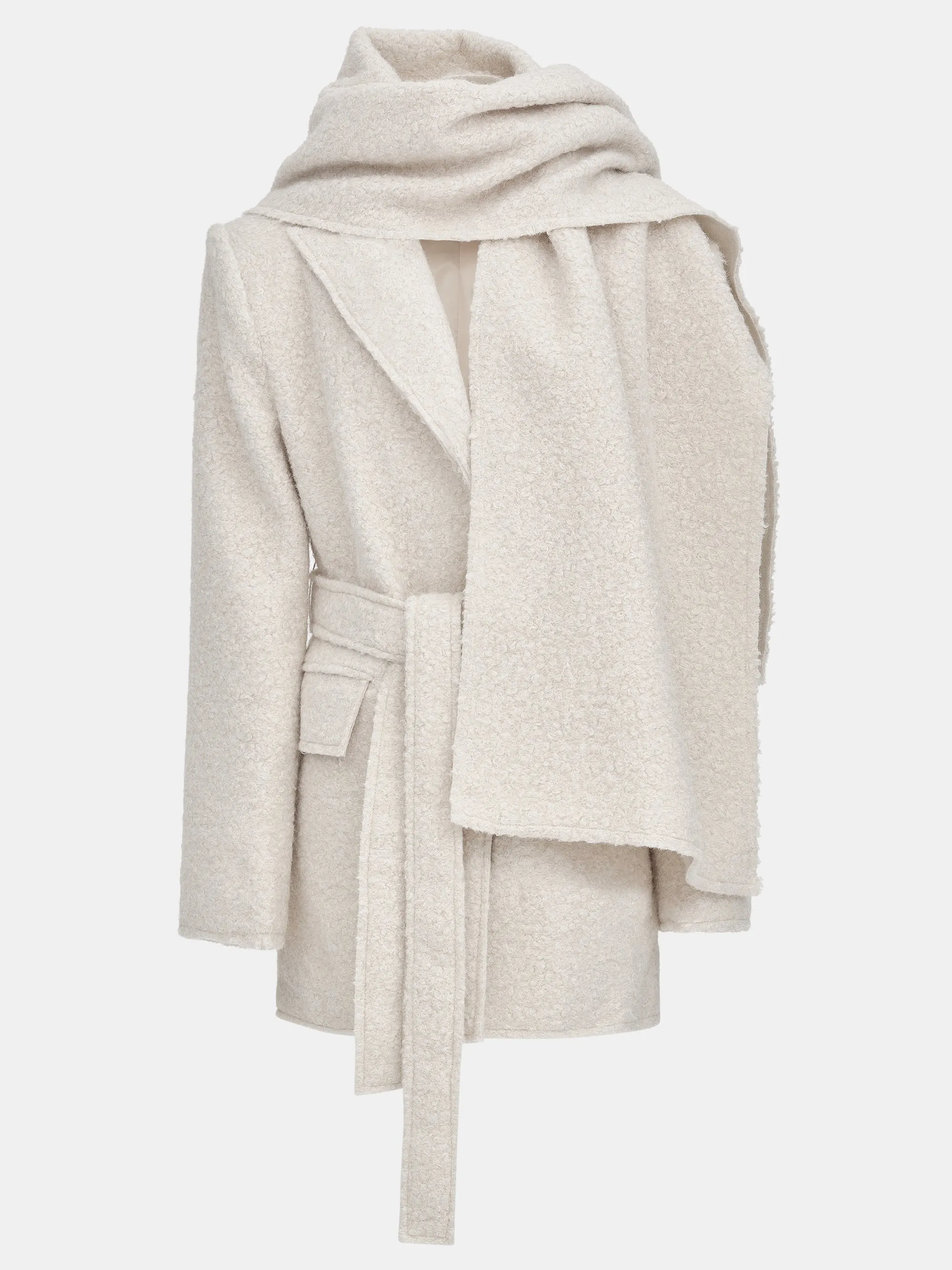Oversized Shawl-Collar Blazer, Ivory sold by Source Unknown product image thumbnail 5