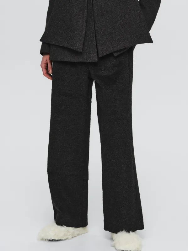 Brushed Tailored Trousers, Charcoal sold by Source Unknown