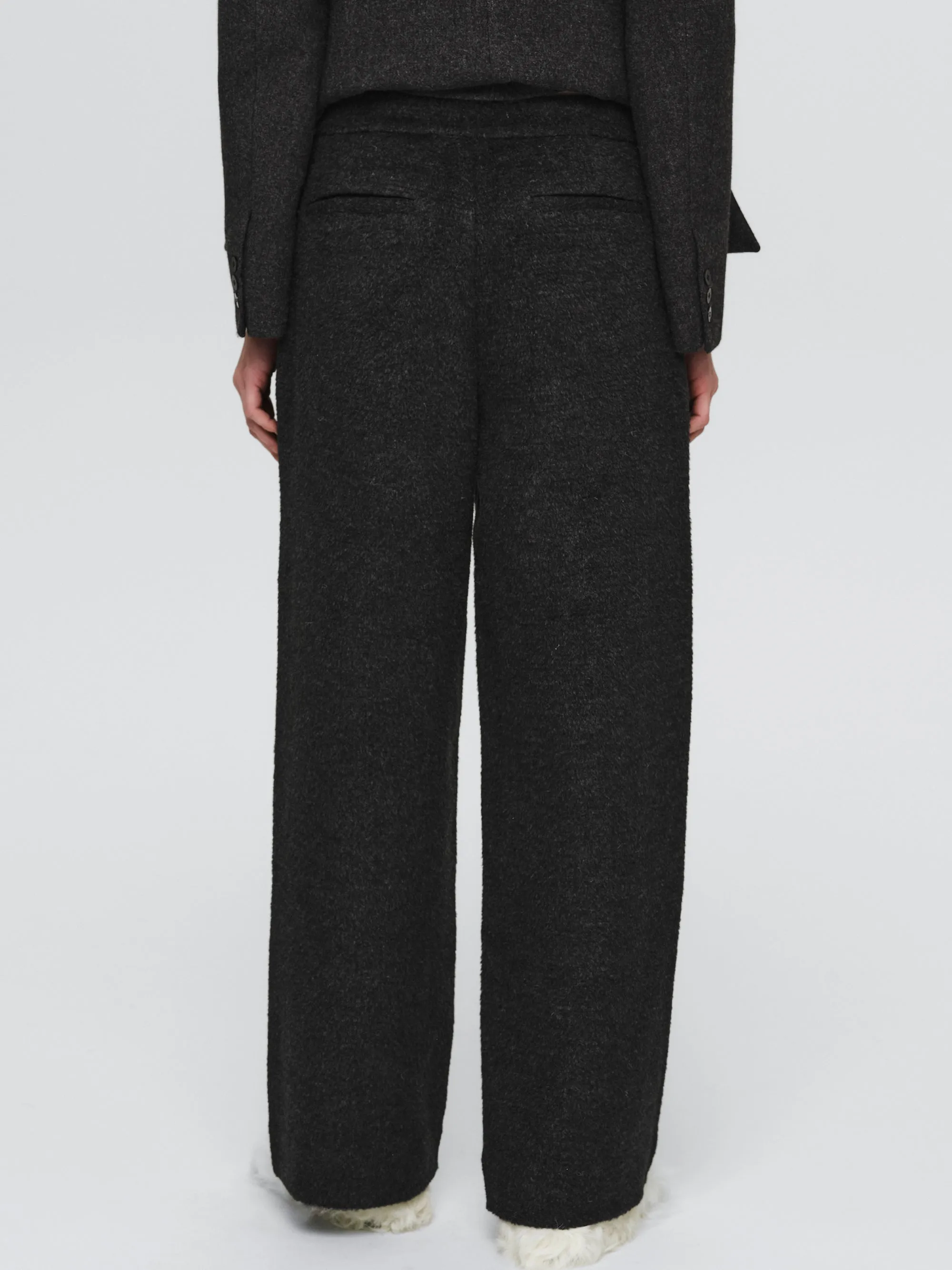 Brushed Tailored Trousers, Charcoal sold by Source Unknown product image thumbnail 4