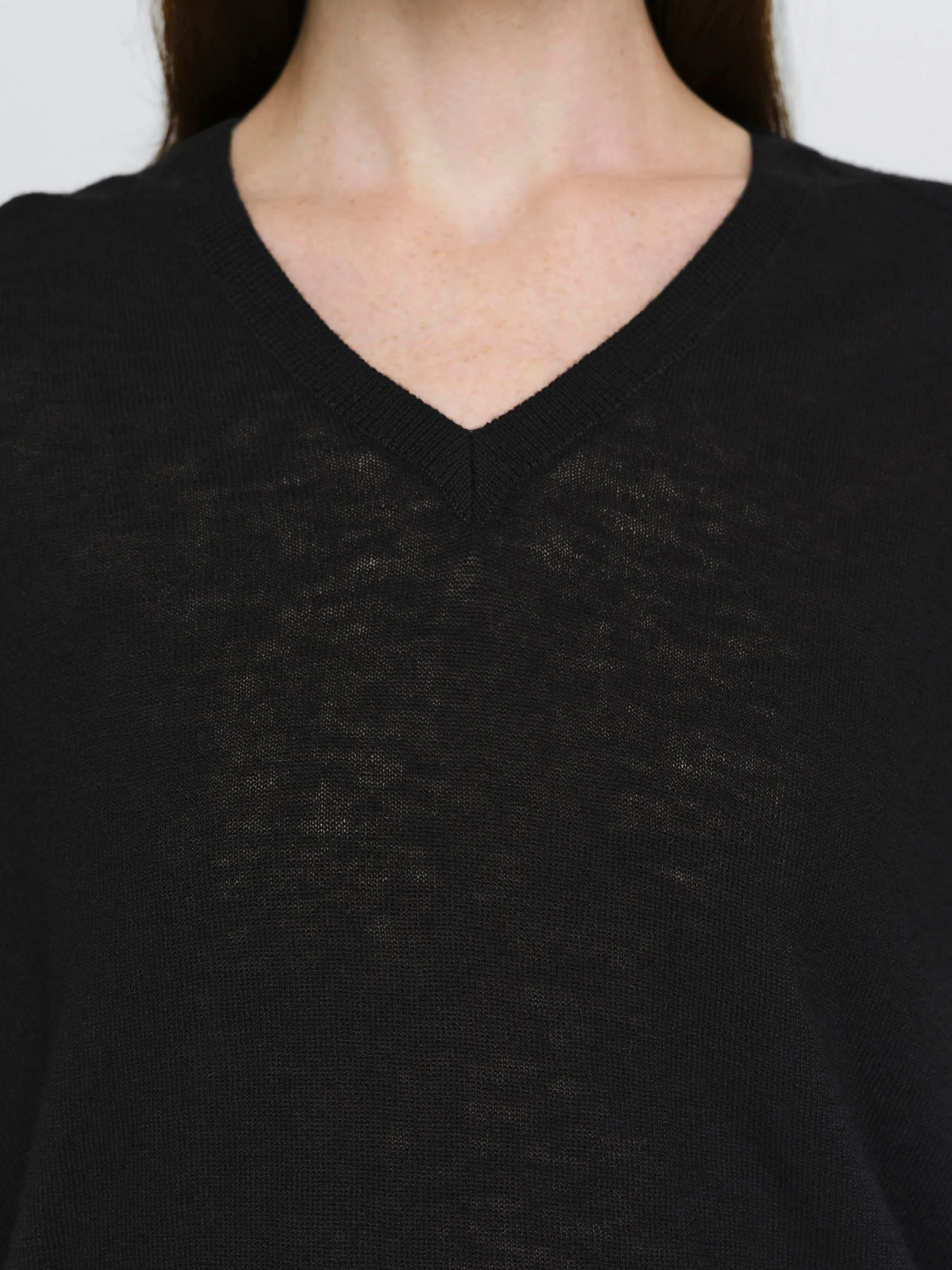 Merino Wool V-Neck Knit, Black sold by Source Unknown product image thumbnail 2