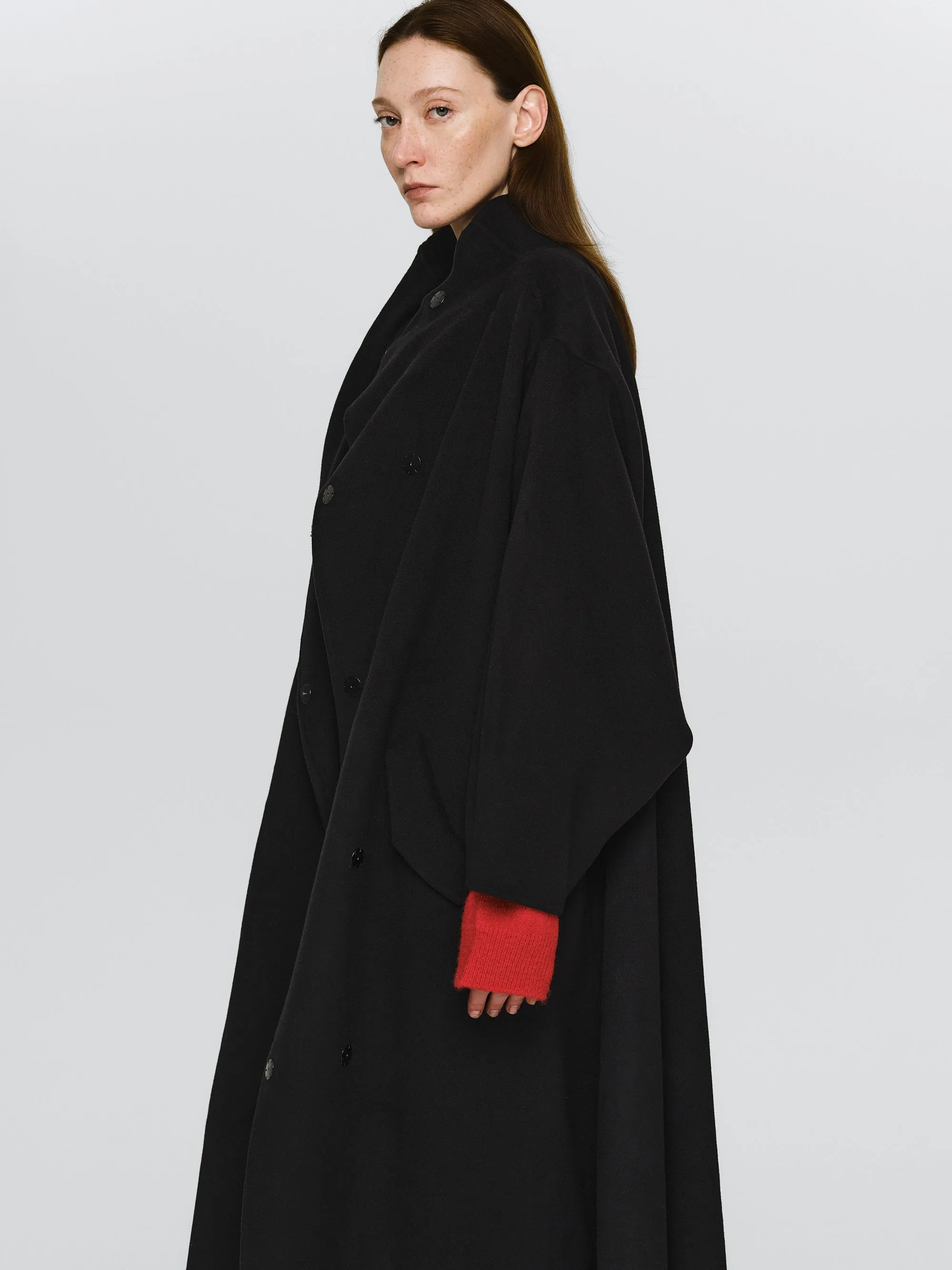 Wool-Cashmere Blend Coat, Black sold by Source Unknown product image thumbnail 2