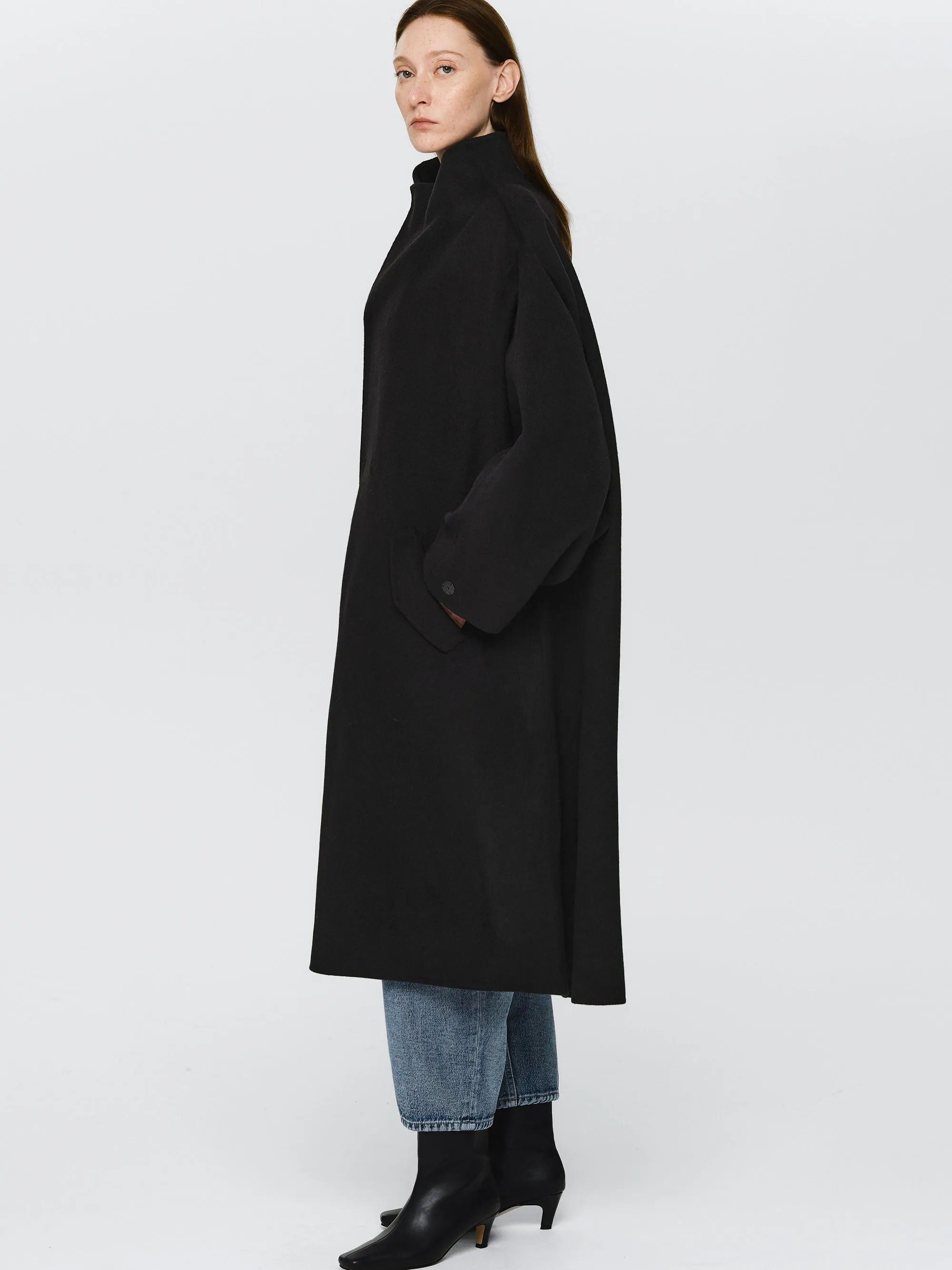 Wool-Cashmere Blend Coat, Black sold by Source Unknown product image thumbnail 3