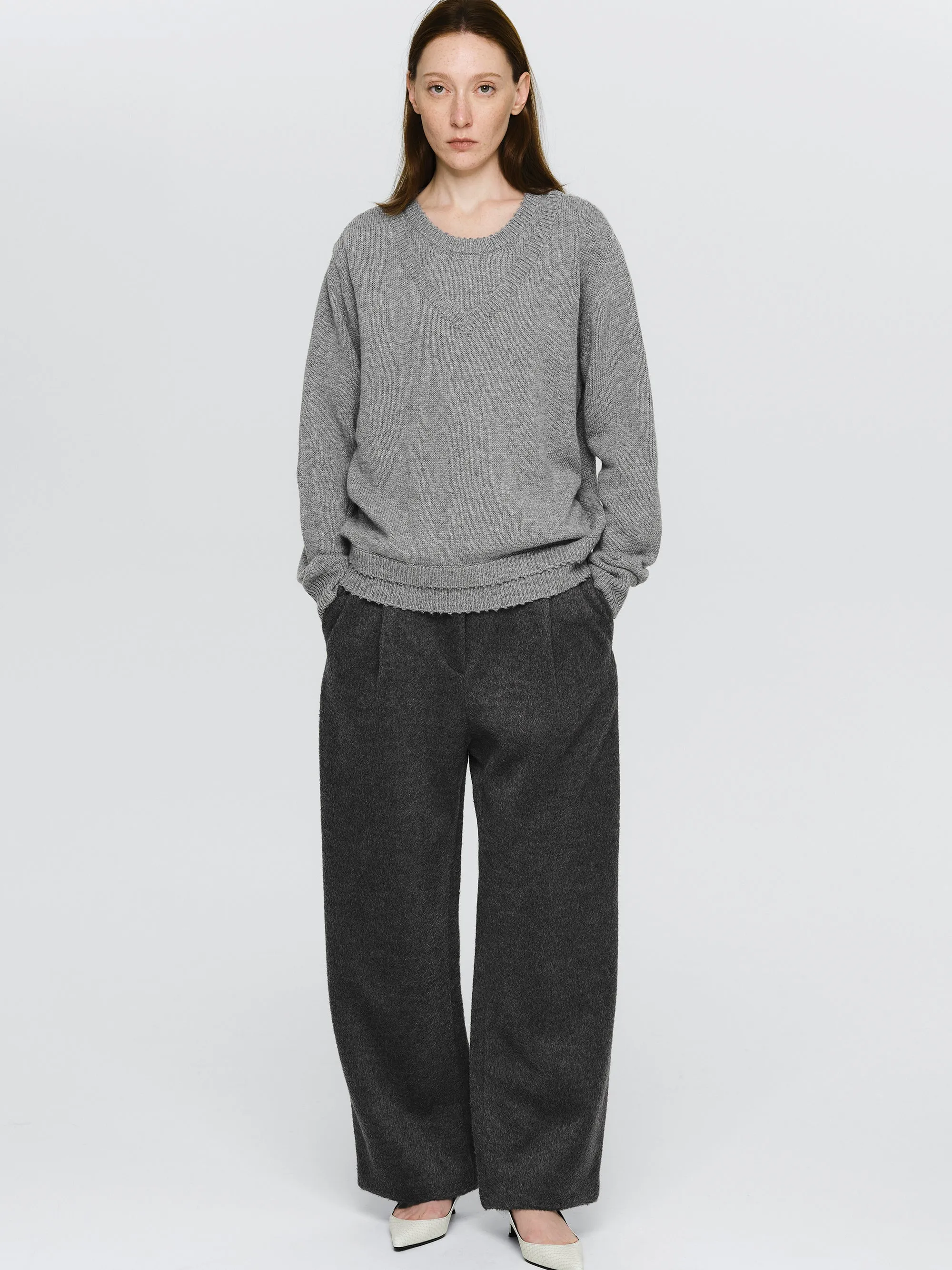 Double Layered Sweater, Grey sold by Source Unknown product image thumbnail 3