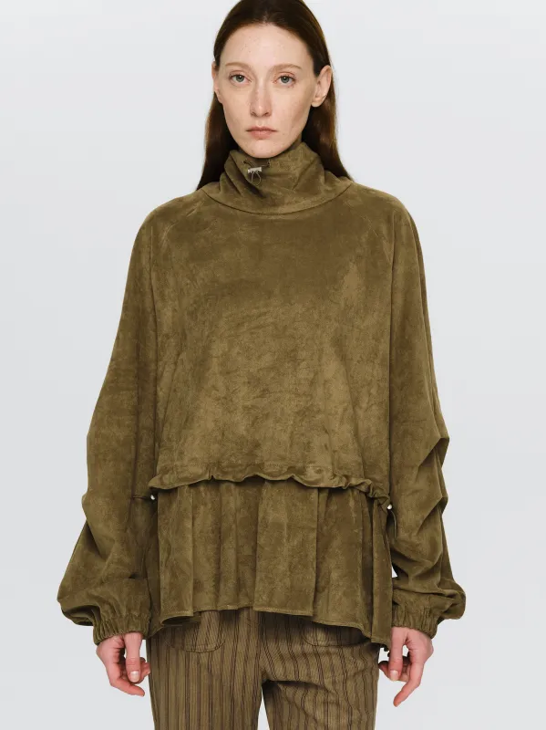 Suede Effect Anorak, Brown sold by Source Unknown