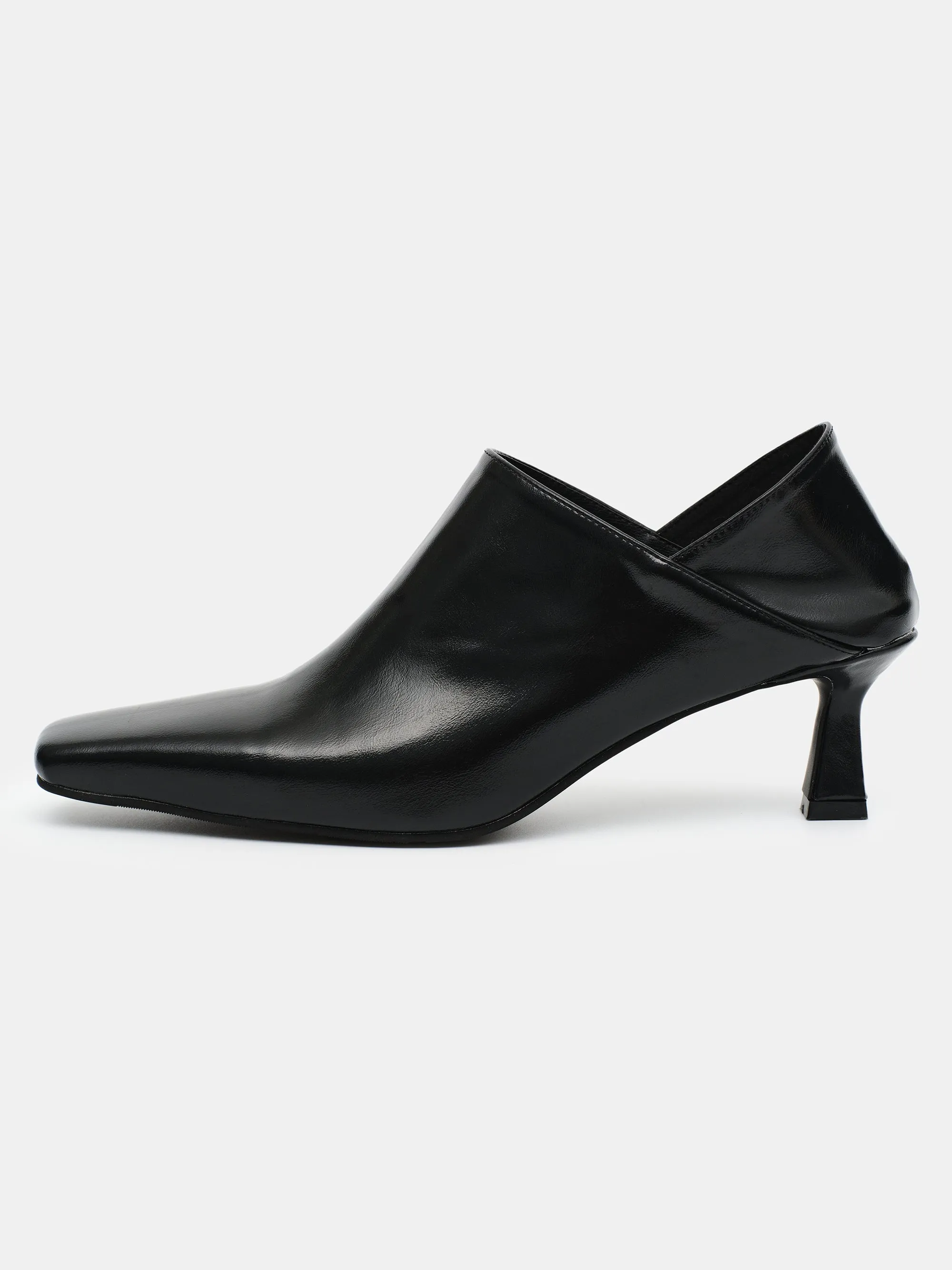 High Vamp Mule Loafers, Black sold by Source Unknown