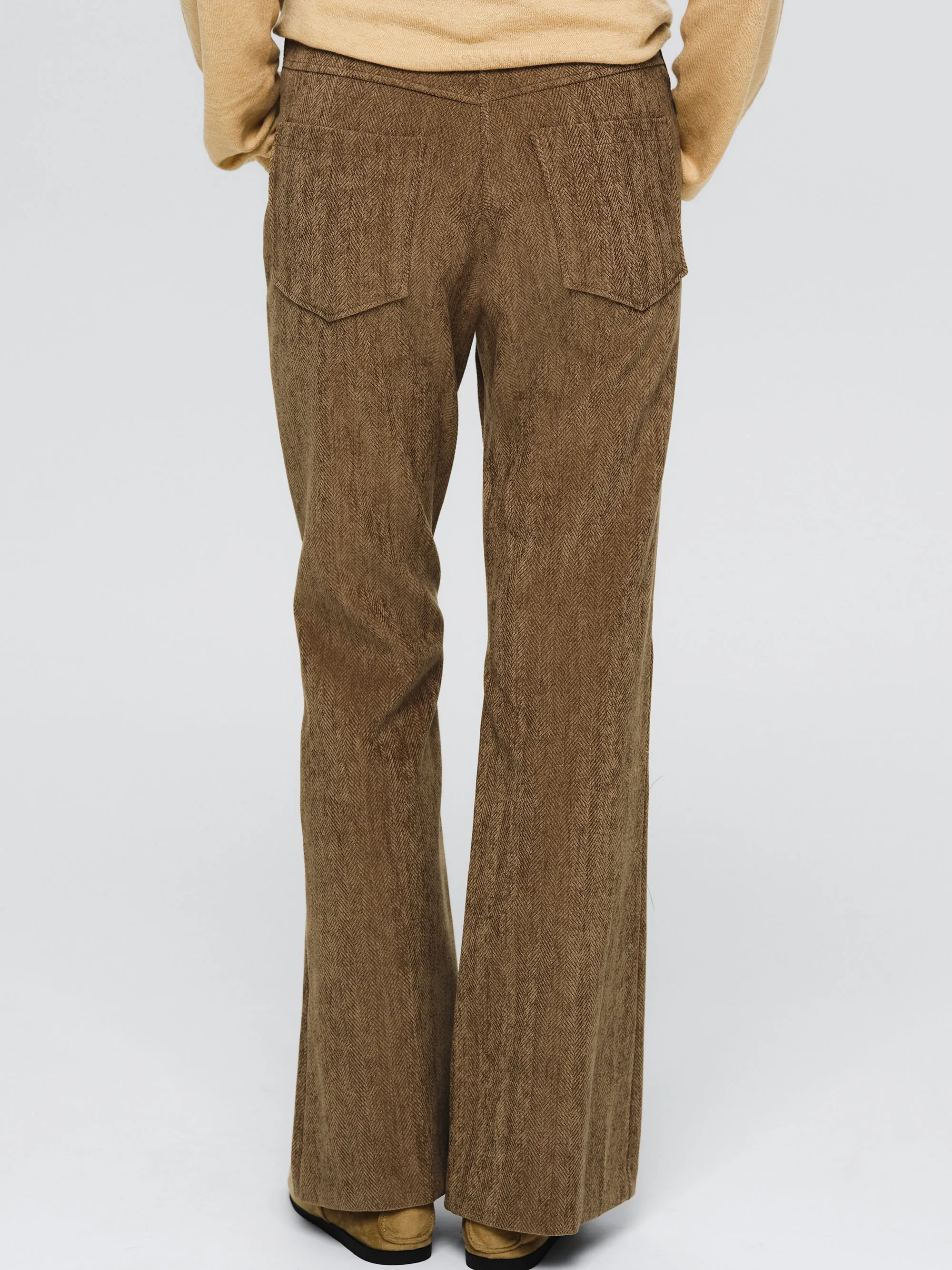 Tailored Corduroy Velvet Pants, Brown sold by Source Unknown product image thumbnail 4