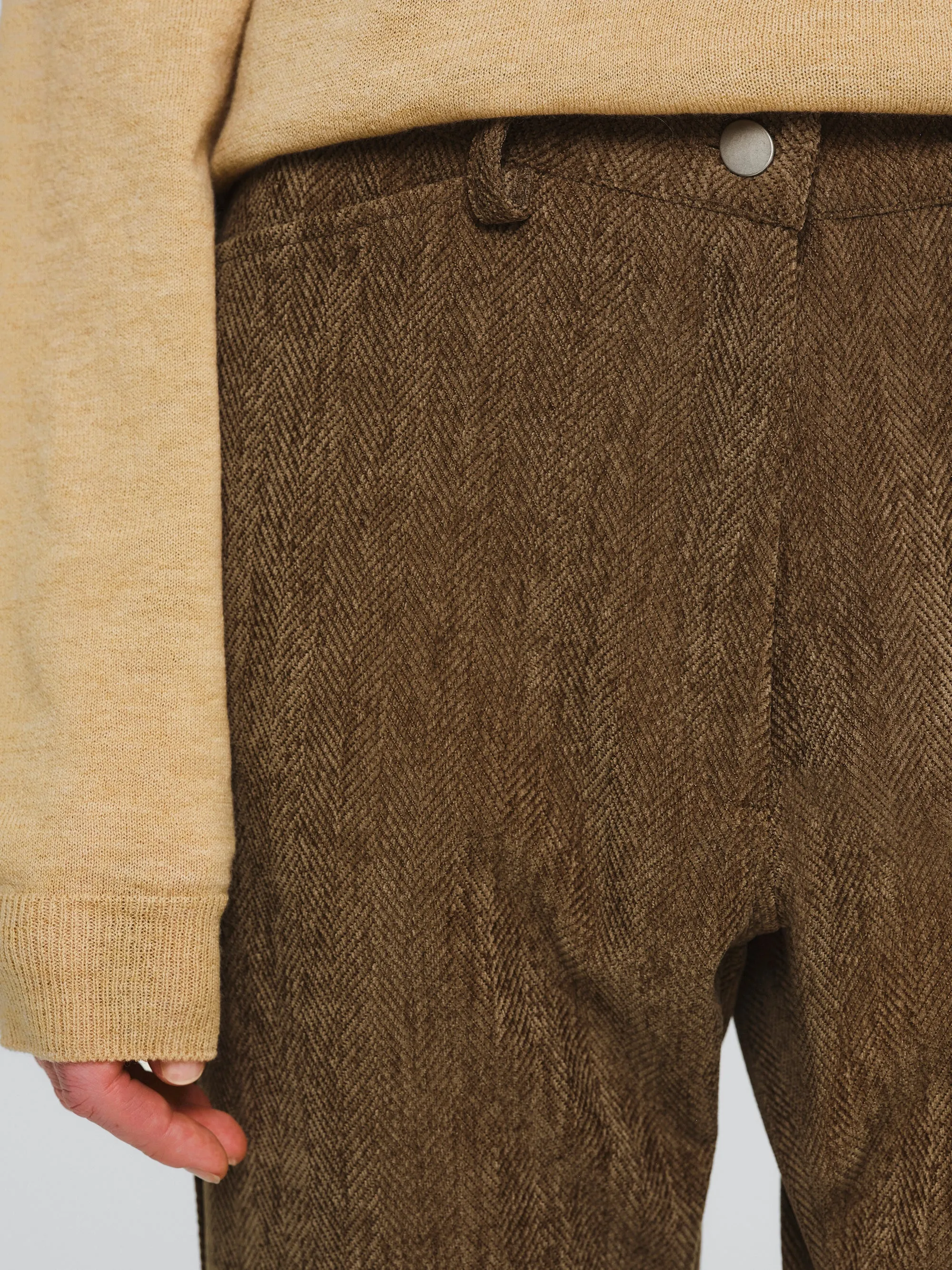 Tailored Corduroy Velvet Pants, Brown sold by Source Unknown product image thumbnail 2