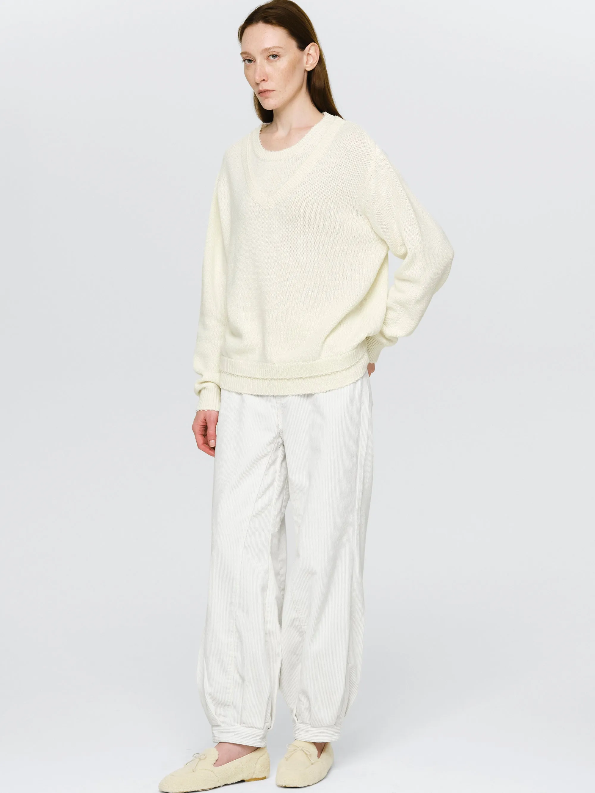 Double Layered Sweater, Ivory sold by Source Unknown product image thumbnail 3