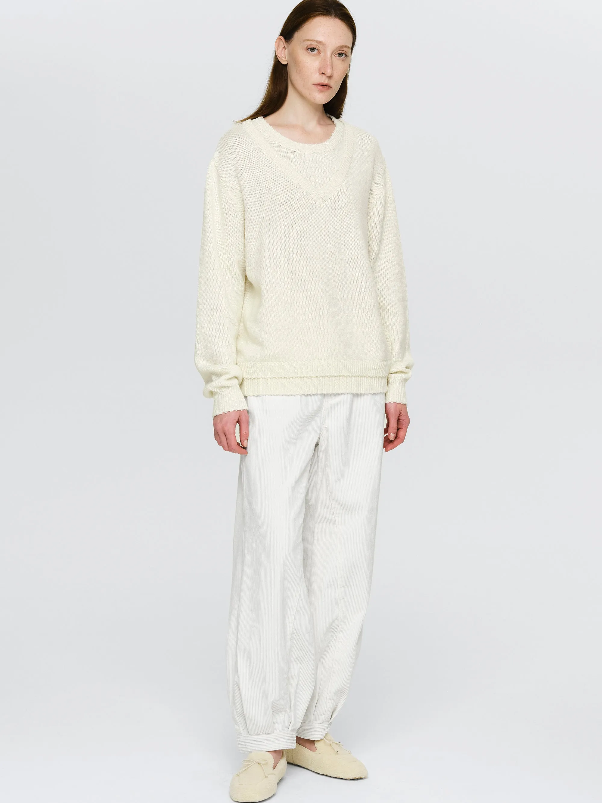 Double Layered Sweater, Ivory sold by Source Unknown product image thumbnail 4