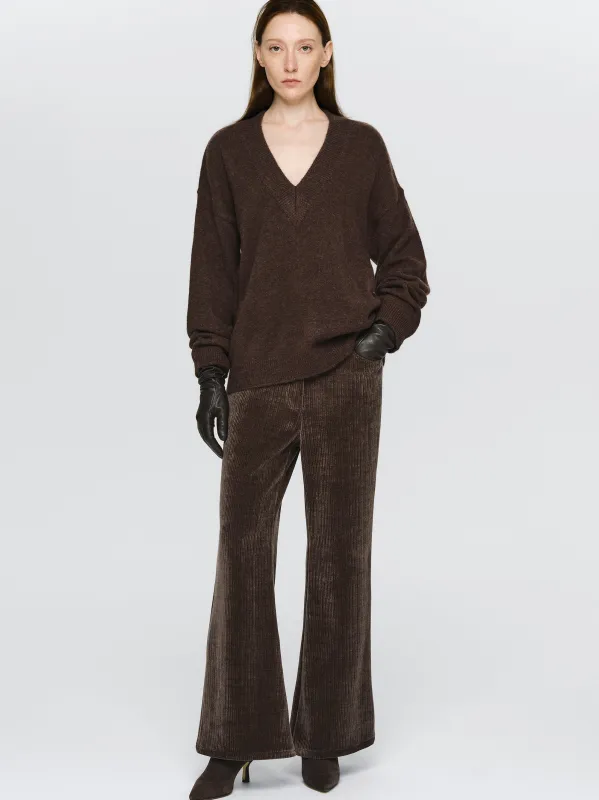 V-Neck Pullover, Brown sold by Source Unknown