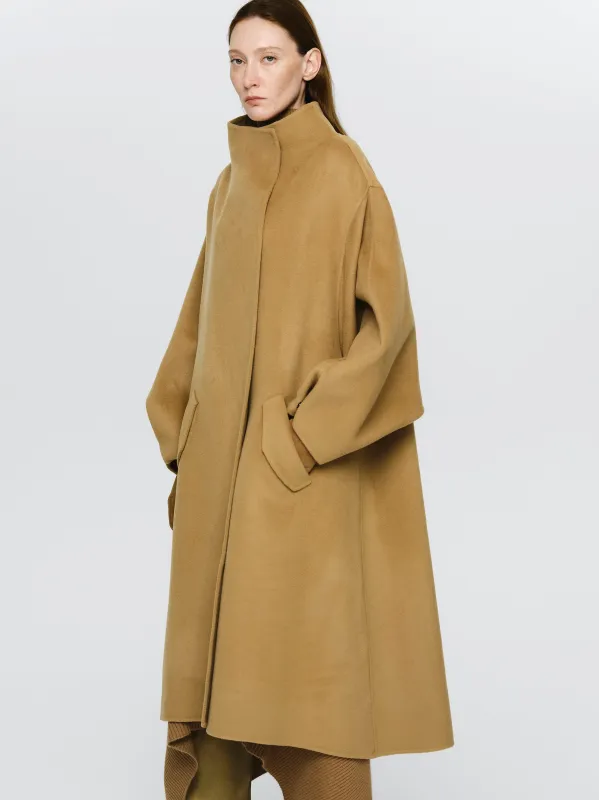 Wool-Cashmere Blend Coat, Camel sold by Source Unknown
