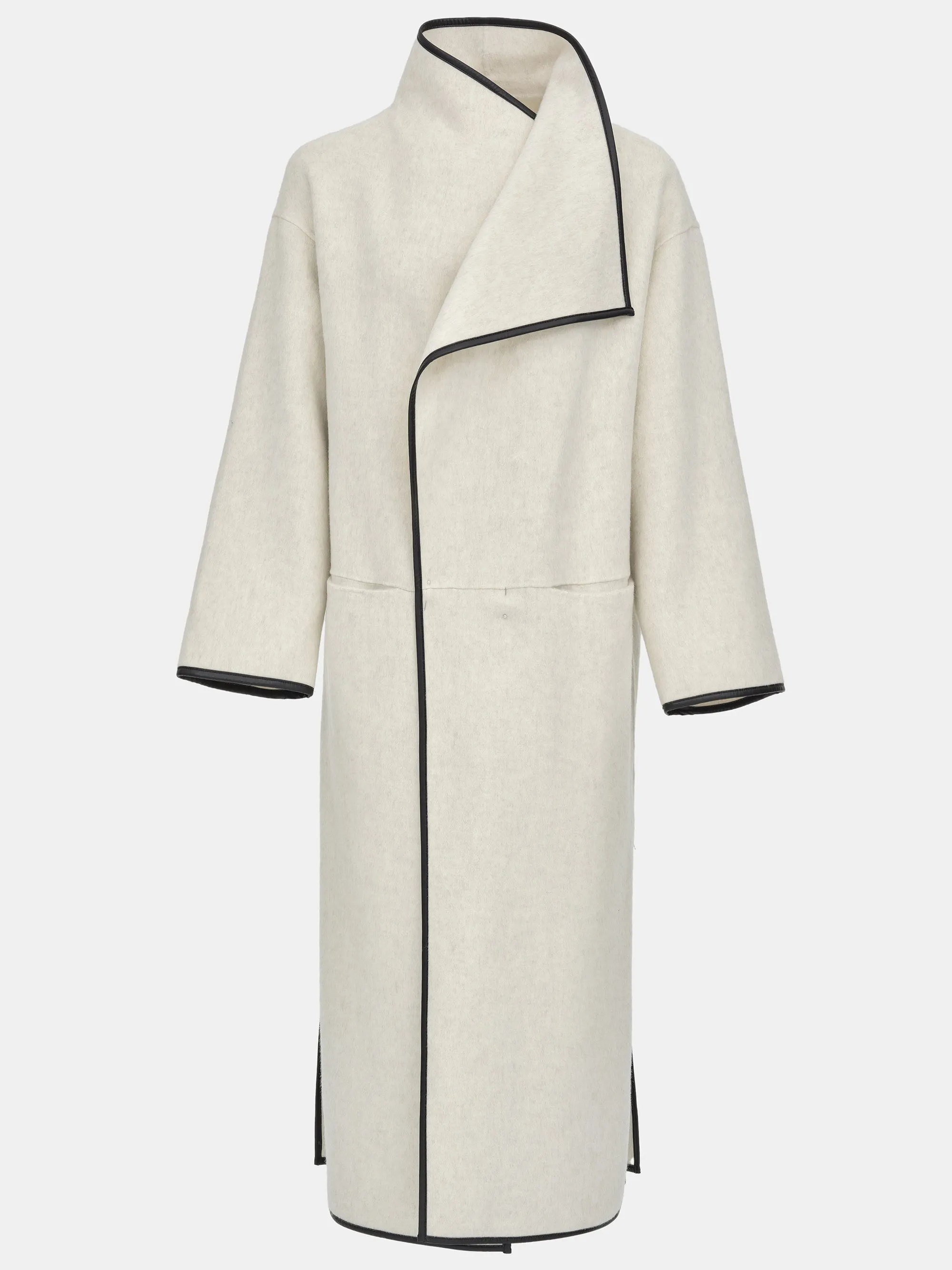 Trim Wrap Wool Coat, Ivory sold by Source Unknown product image thumbnail 5