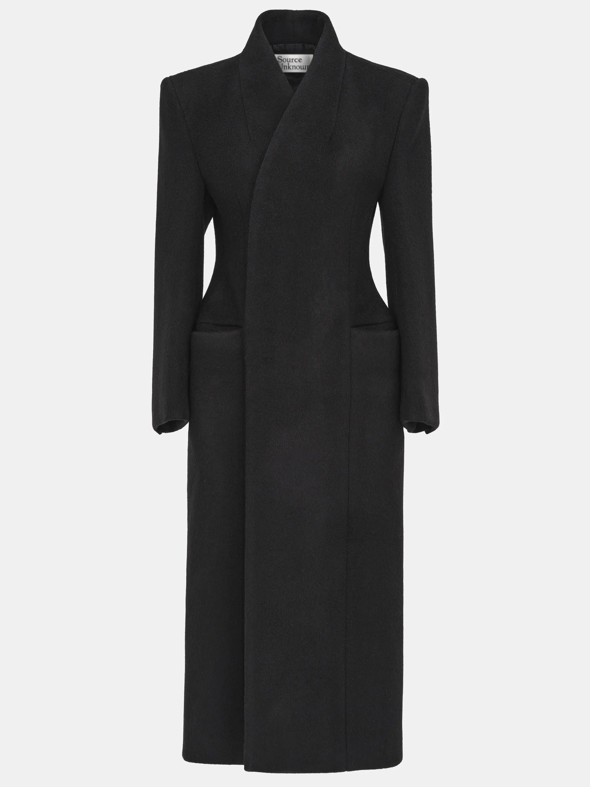 Corrin Wrap Coat, Black sold by Source Unknown product image thumbnail 5