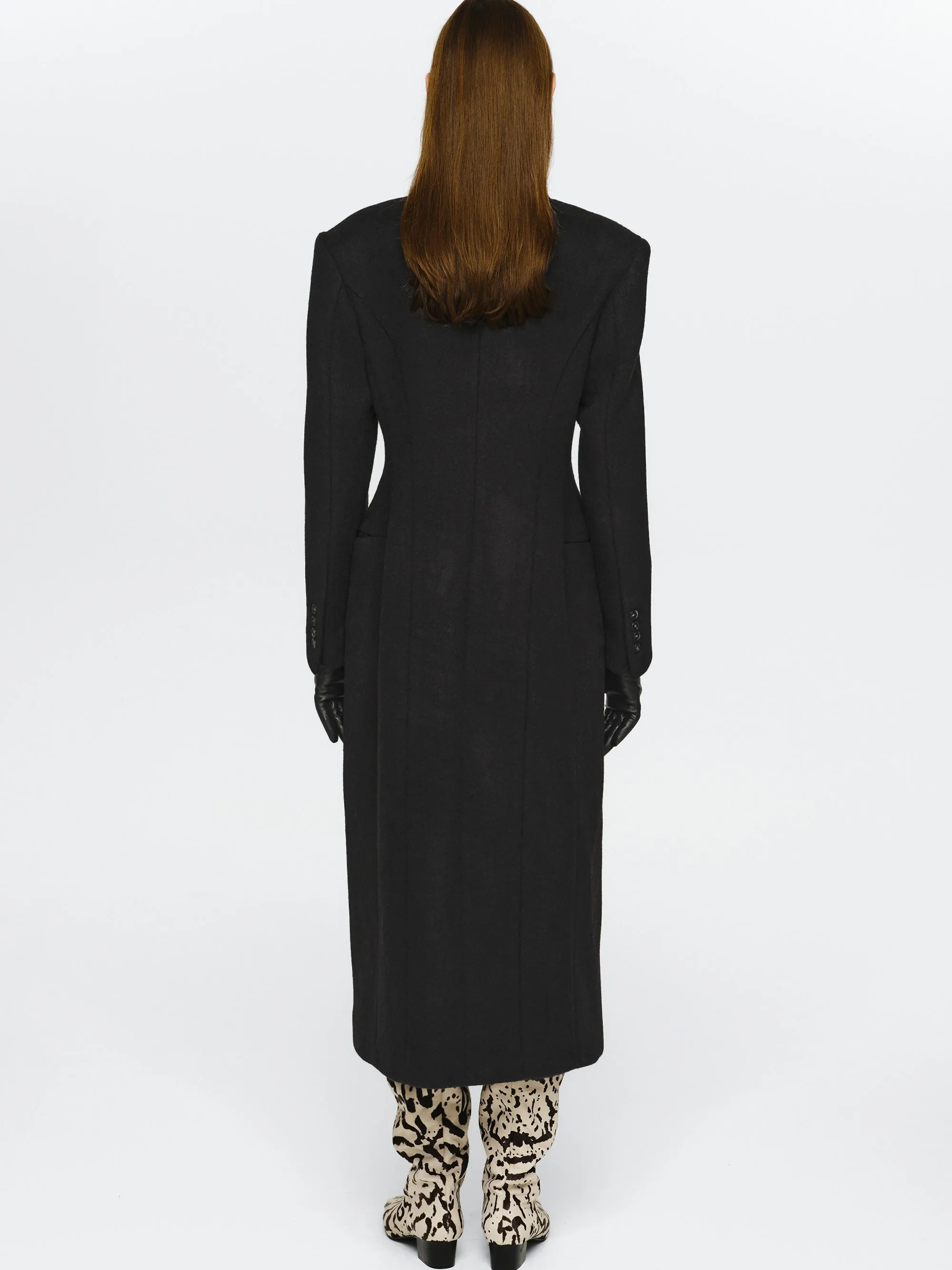 Corrin Wrap Coat, Black sold by Source Unknown product image thumbnail 4