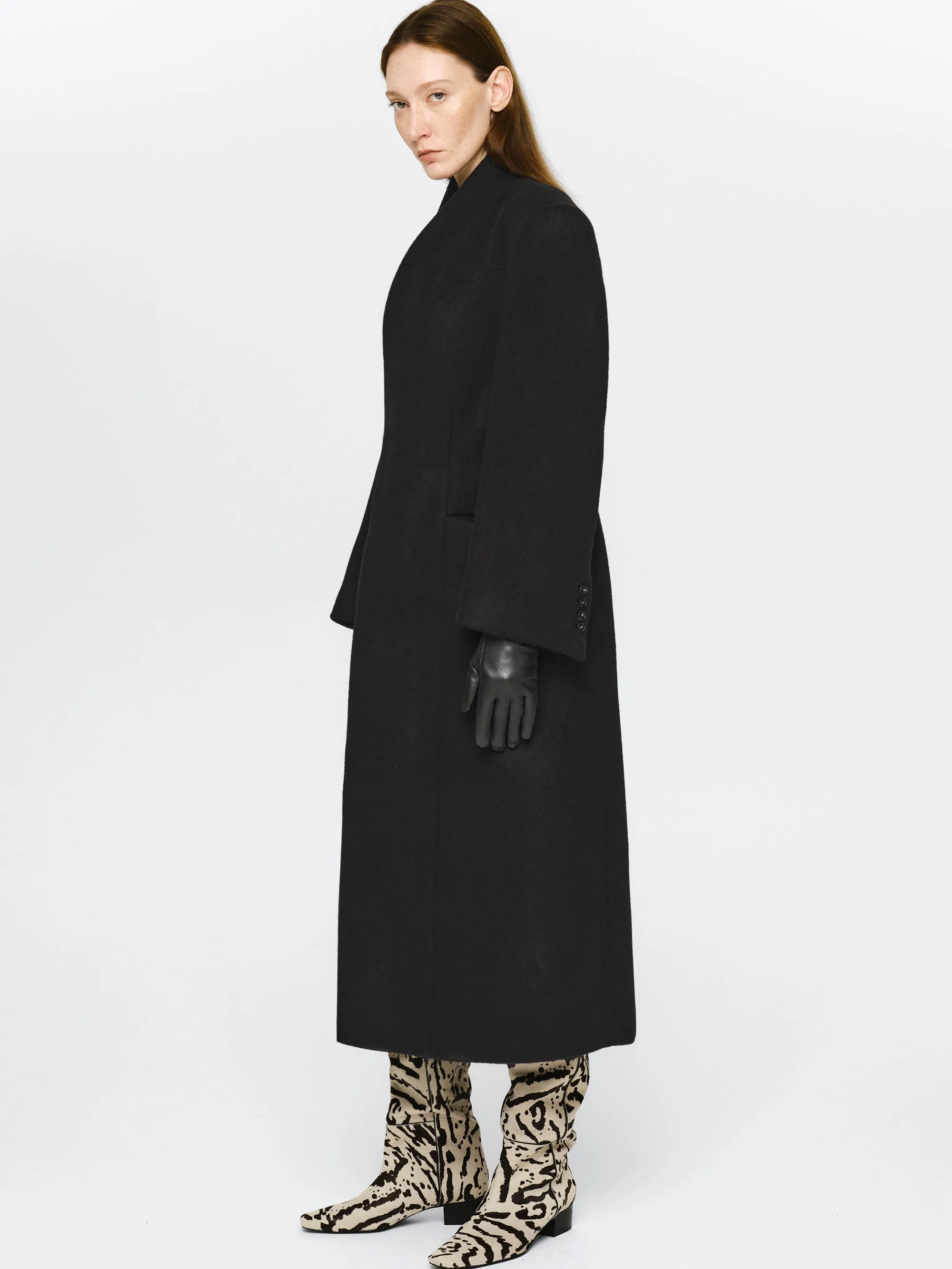 Corrin Wrap Coat, Black sold by Source Unknown product image thumbnail 3