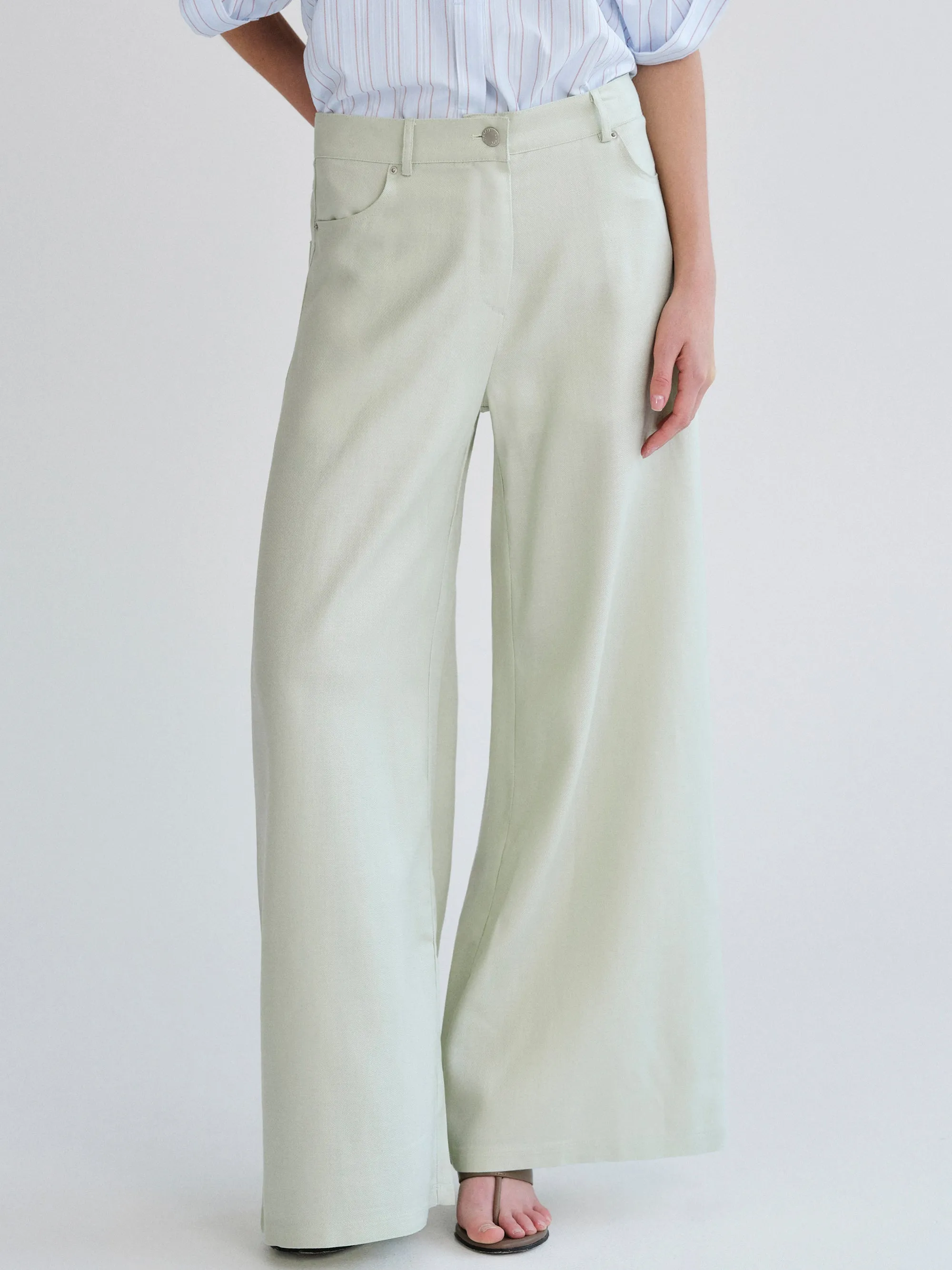 Fluid Tencel Denim Pants, Mint sold by Source Unknown product image thumbnail 4
