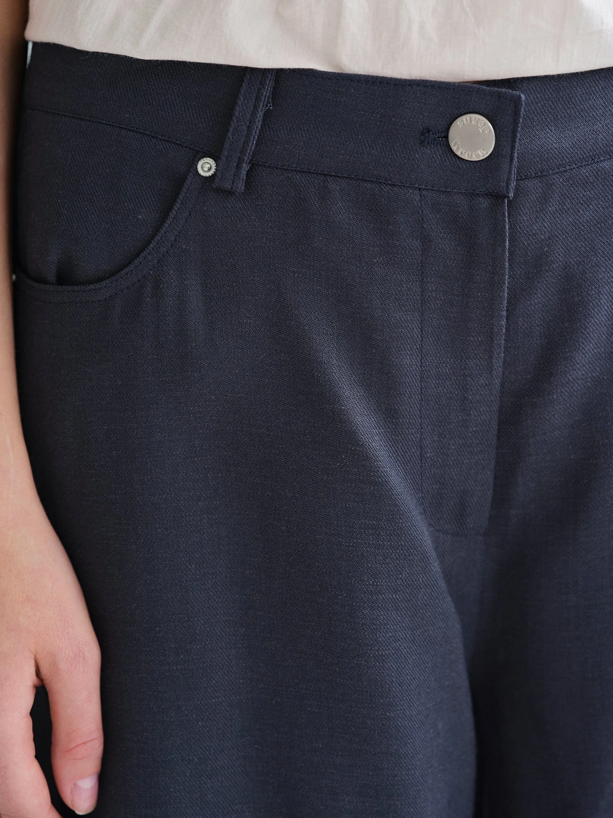 Fluid Tencel Denim Pants, Navy sold by Source Unknown product image thumbnail 3