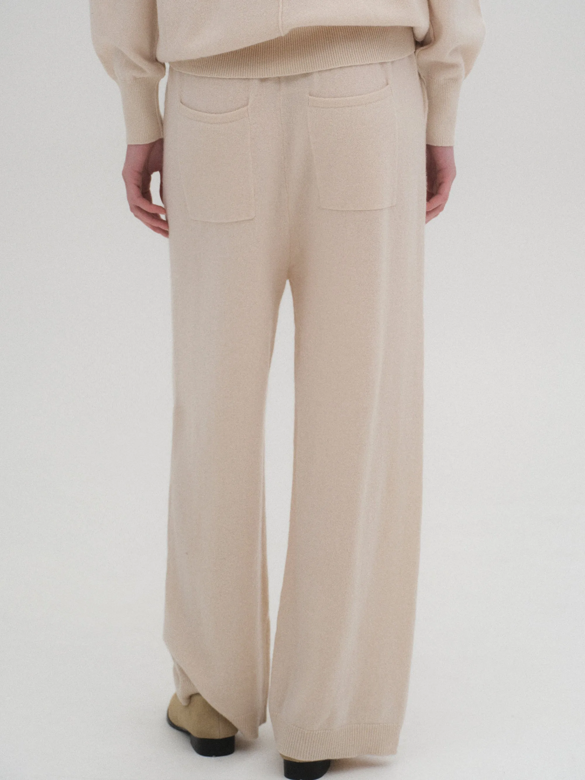 Elastic Waist Wool Pants, Ivory sold by Source Unknown product image thumbnail 3