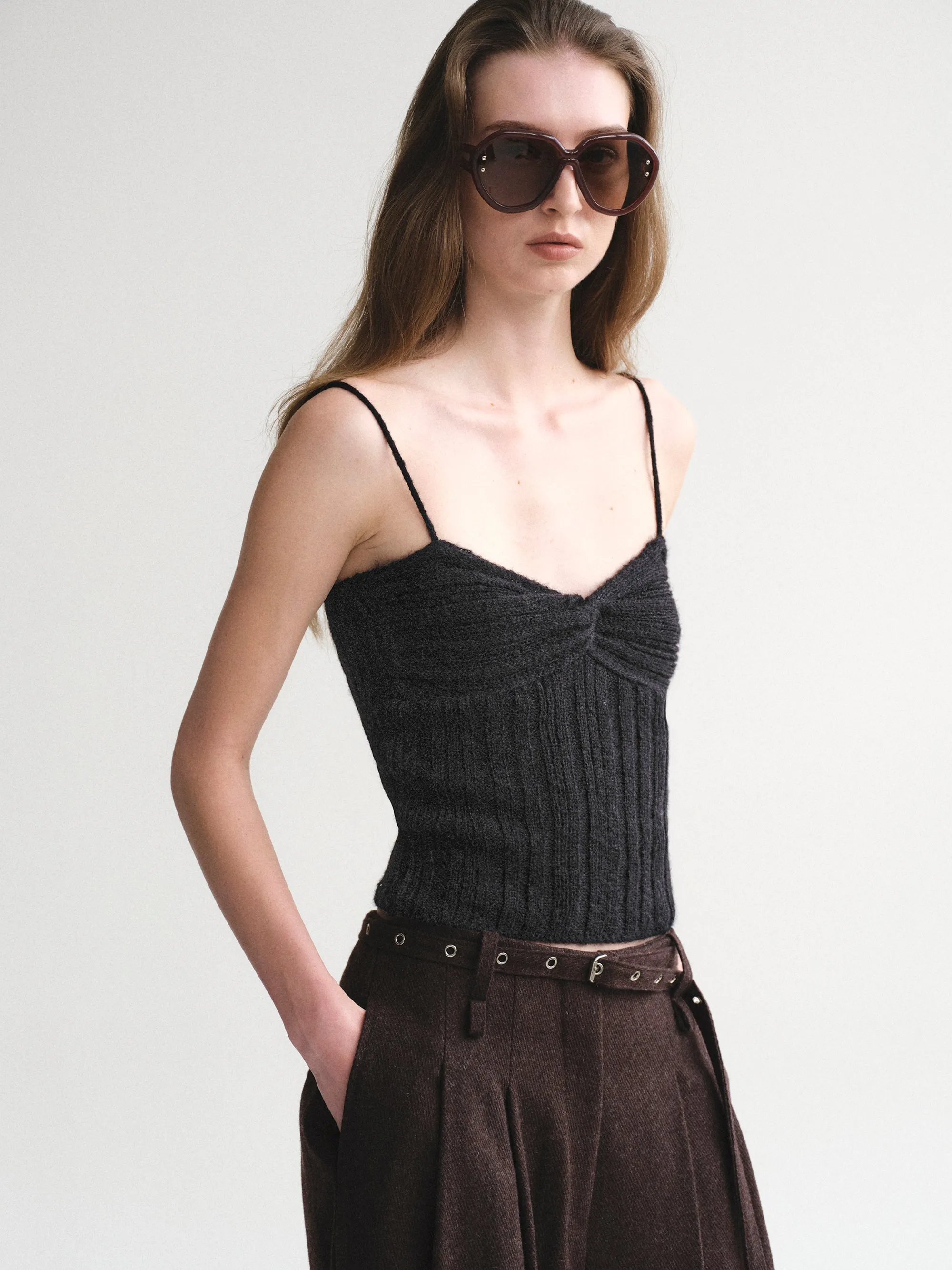 Twist Knitted Top, Black sold by Source Unknown product image thumbnail 3