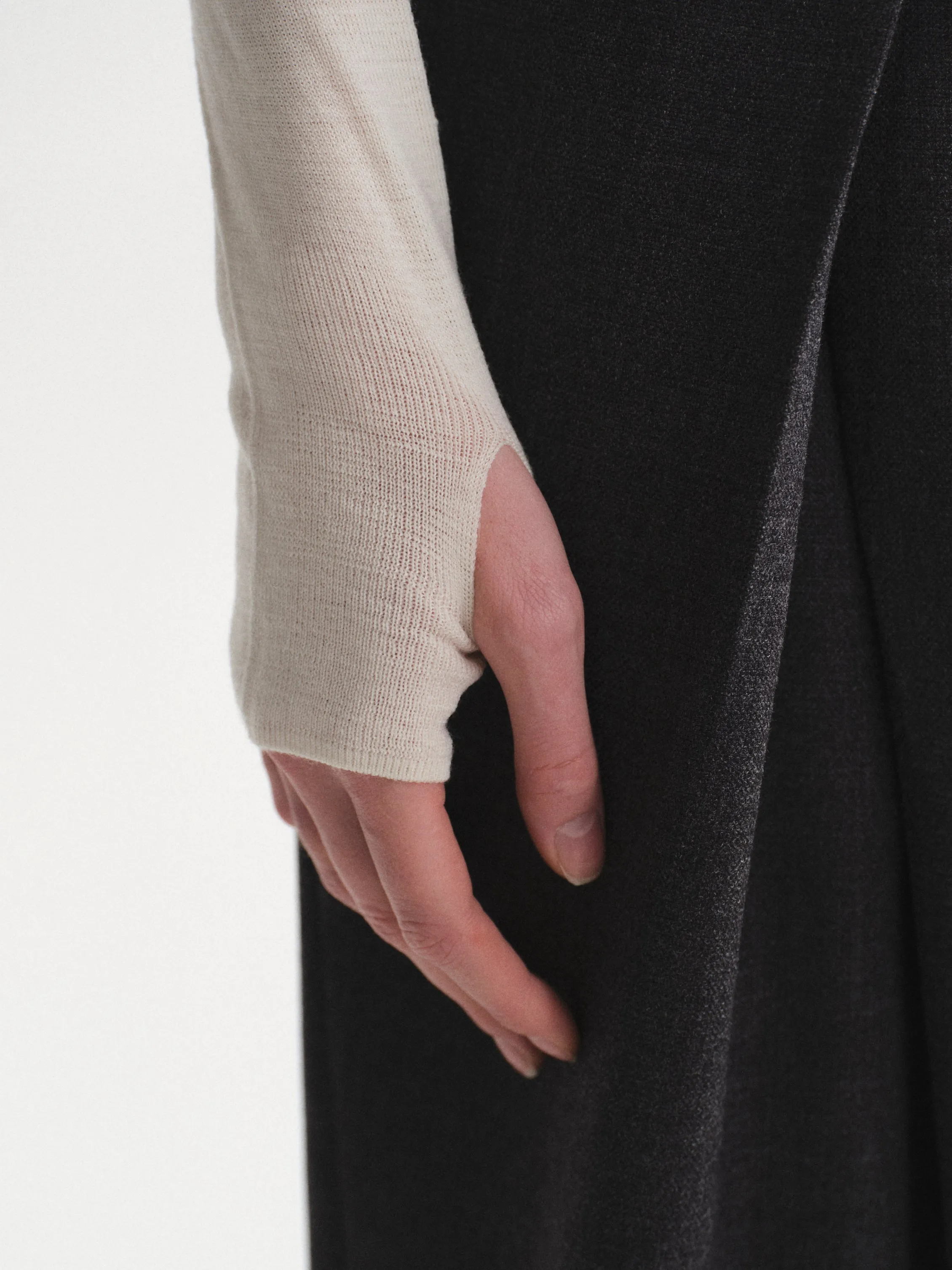 Fine-Knit Merino Turtleneck, Ivory sold by Source Unknown product image thumbnail 2