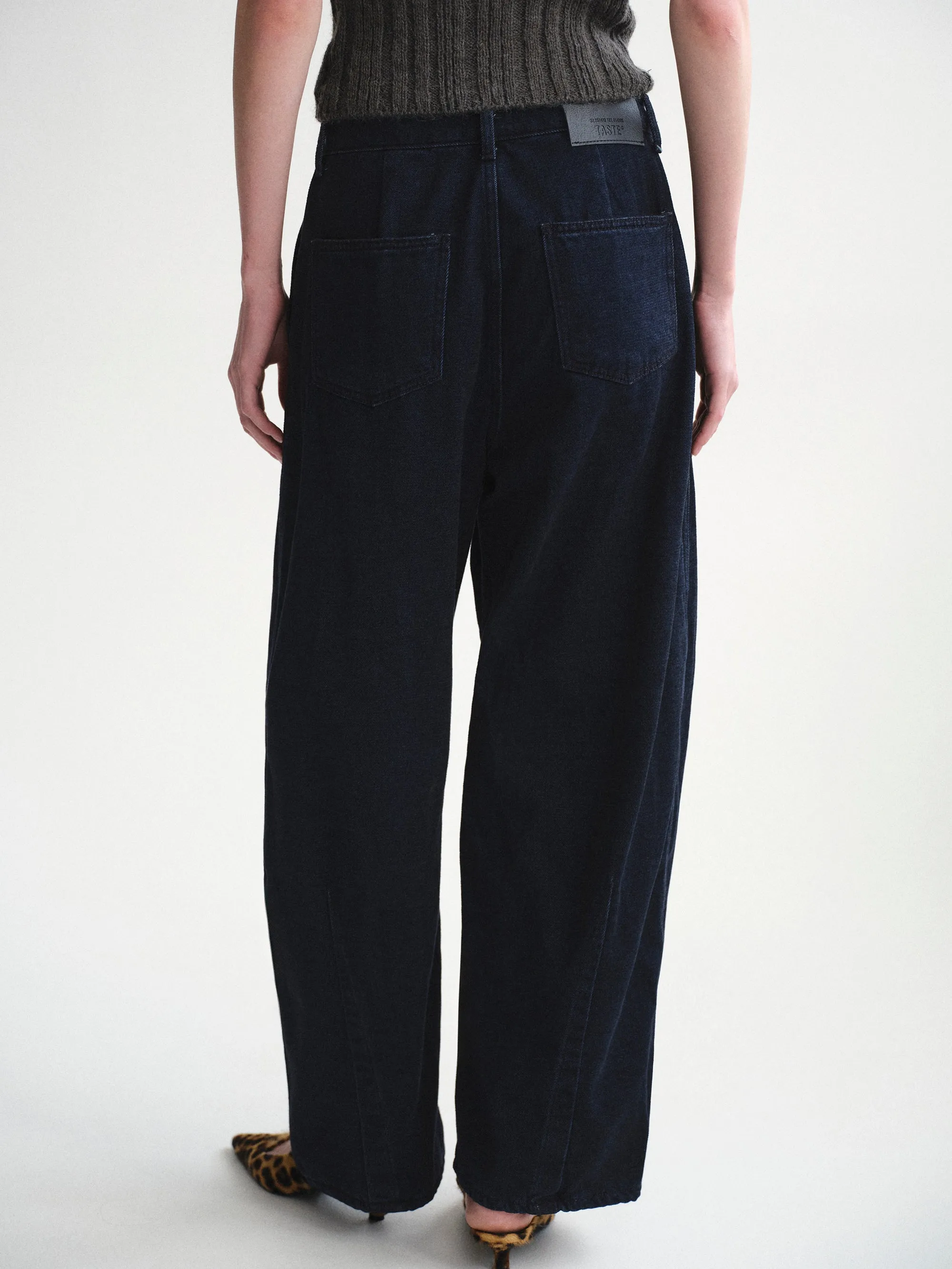 Barrel-Leg Jeans, Blue sold by Source Unknown product image thumbnail 4