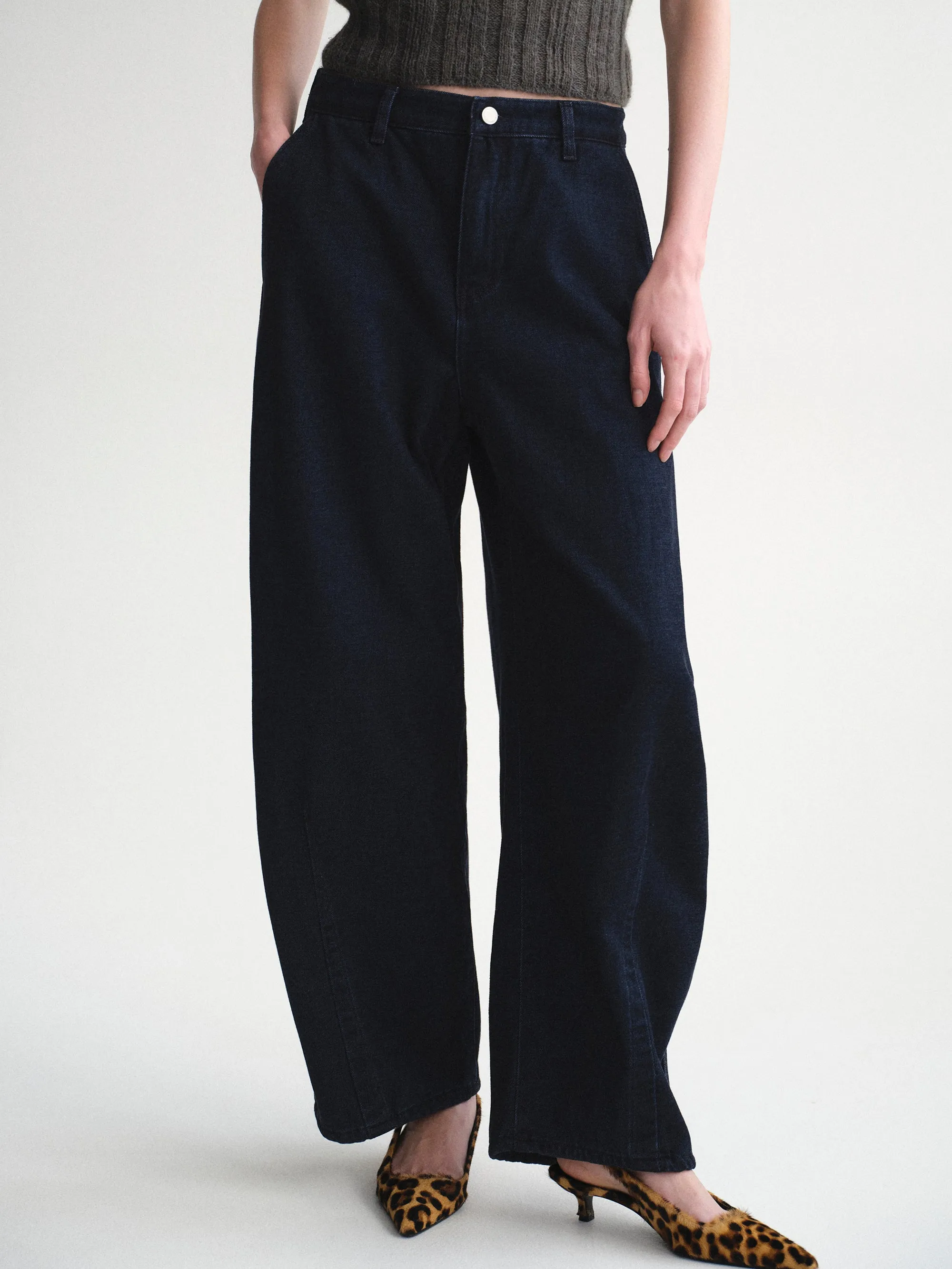 Barrel-Leg Jeans, Blue sold by Source Unknown product image thumbnail 2