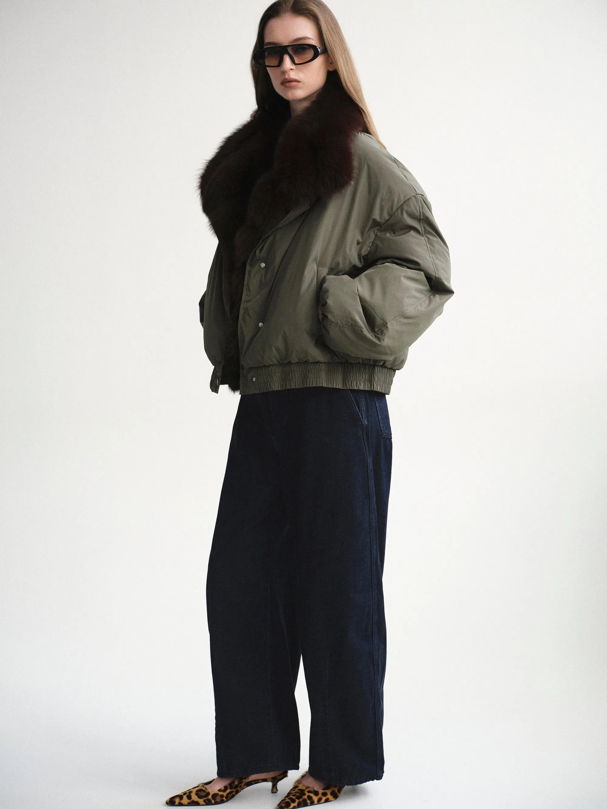 Fur Collar Down Jacket, Khaki sold by Source Unknown product image thumbnail 5